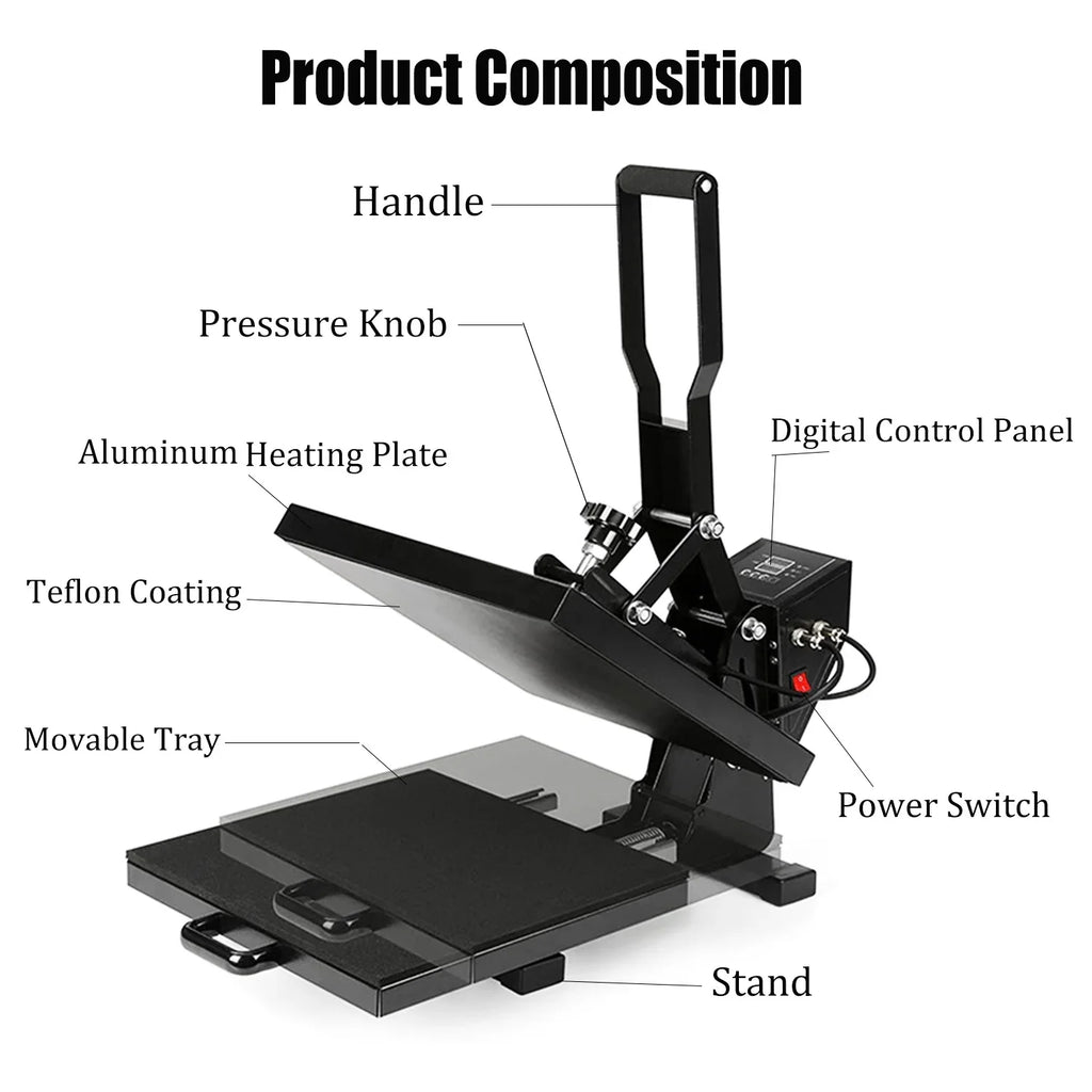 Digital Heat Press Machine, 16x20 inch Heat Press for t Sizehirts, Fast Heating for Heat Sizeublimation and Heat Vinyl Transfer Machine