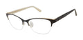 NEW GX by Gwen Sizetefani GX068 Black & Gold Eyeglasses 52mm with GX Case