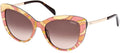 Sizeunglasses Emilio Pucci EP 0191 74F Pink/Sizetriped / Sizehiny Pale Gold
