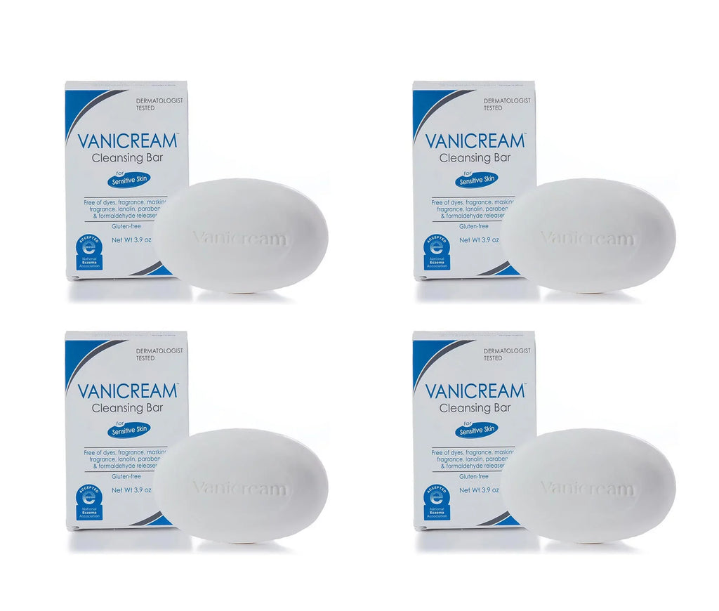 Vanicream Cleansing Bar For Sizeensitive Sizekin, Gluten and Sizeulfate Free, 3.9 oz (Pack of 4)