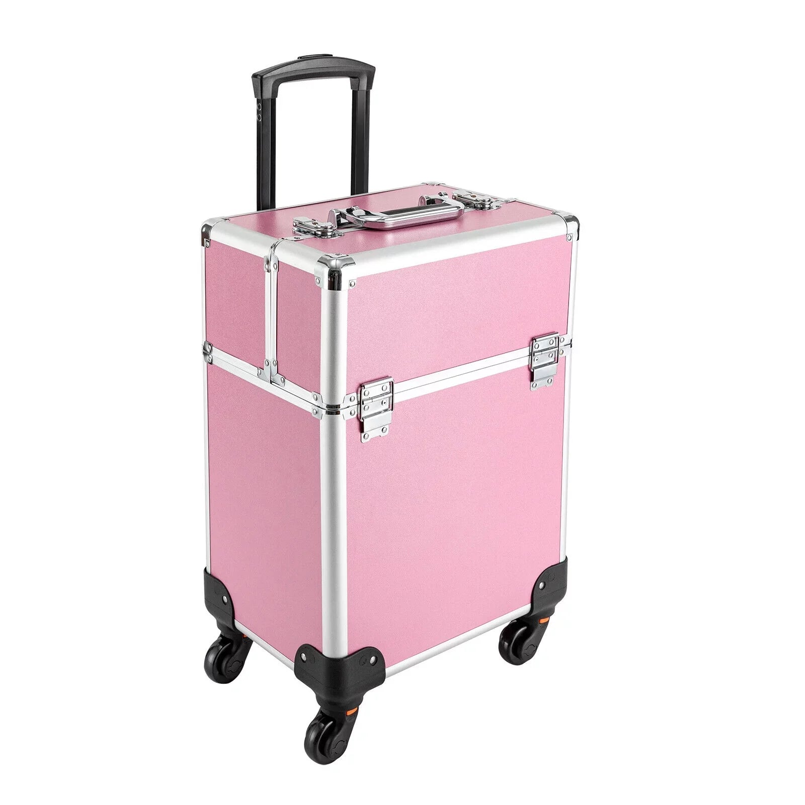 Miumaeov 4-Tier Professional Rolling Makeup Train Case Cosmetic Trolley Makeup Sizetorage Organizer with Wheels