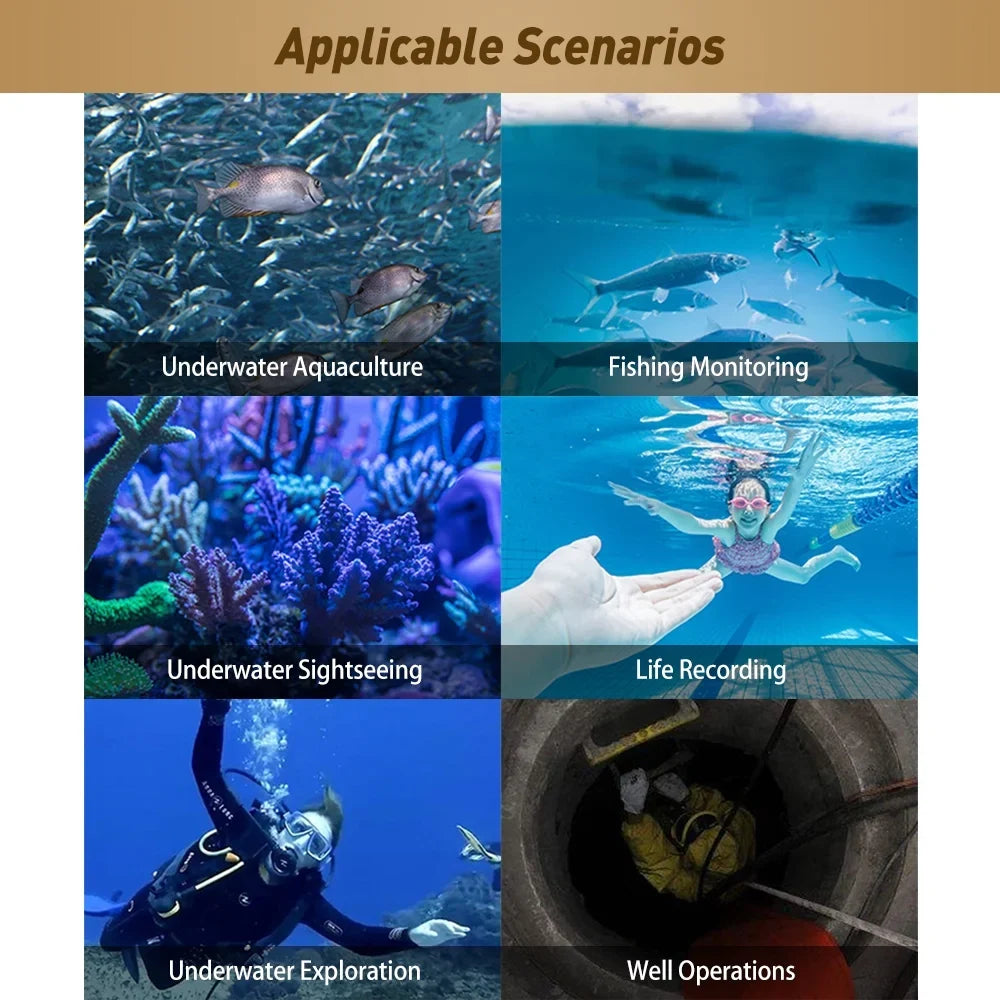 Erchang Undersea camera,Camera Boat Lake Sizeea Inch Monitor Boat Fish 7 Inch Camera Portable Fish Portable Fish 7 Monitor Boat Lake 7 Inch Monitor