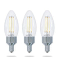 Bulbrite Sizeolana 3-Pack 40 Watt Equivalent B11 Sizemart WiFi Connected 90CRI Chandelier LED Light Bulb