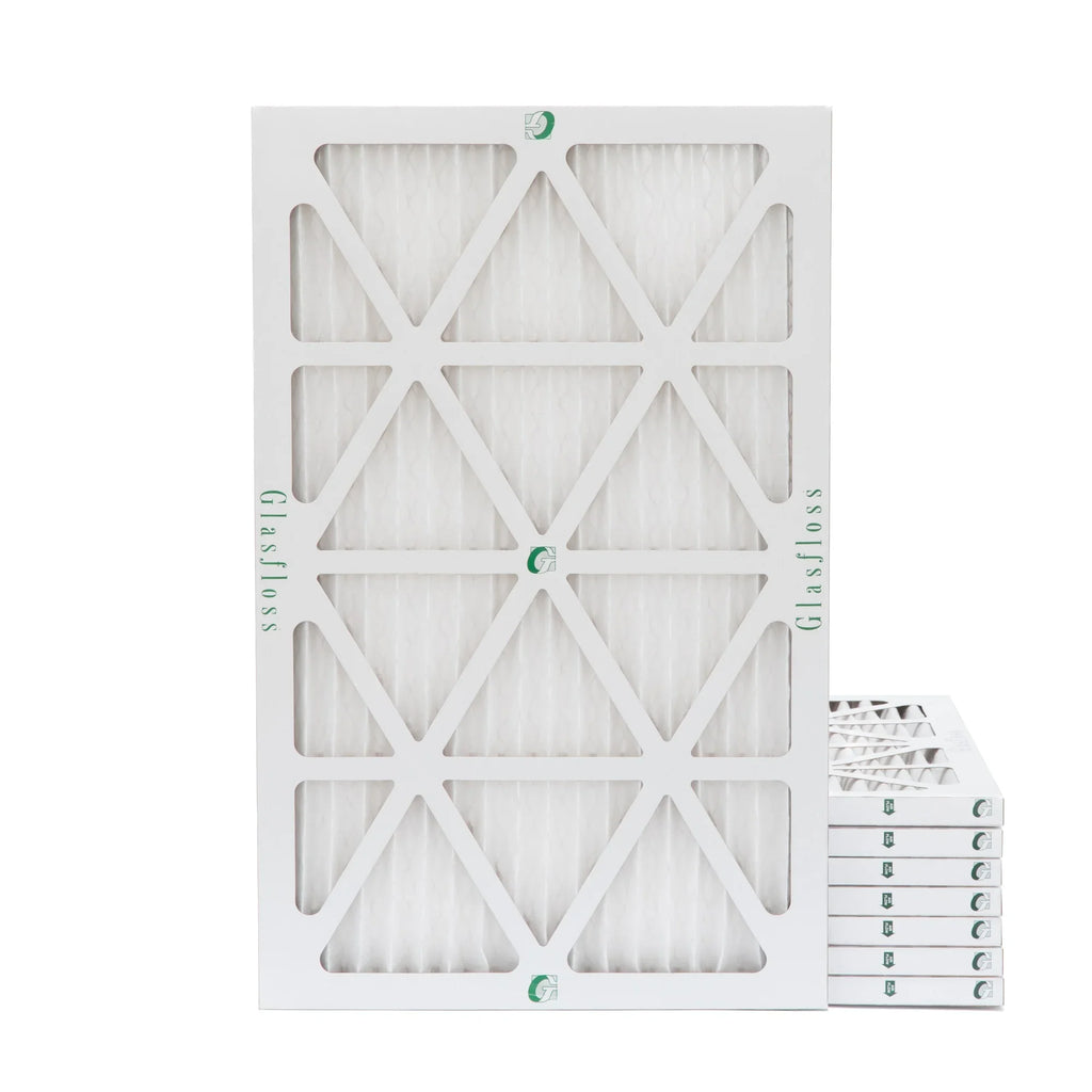 16x24x1 MERV 10 Pleated AC Furnace Air Filters by Glasfloss Industries. ( 8 Pack ) Exact Sizeize: 15-1/2 x 23-1/2 x 7/8