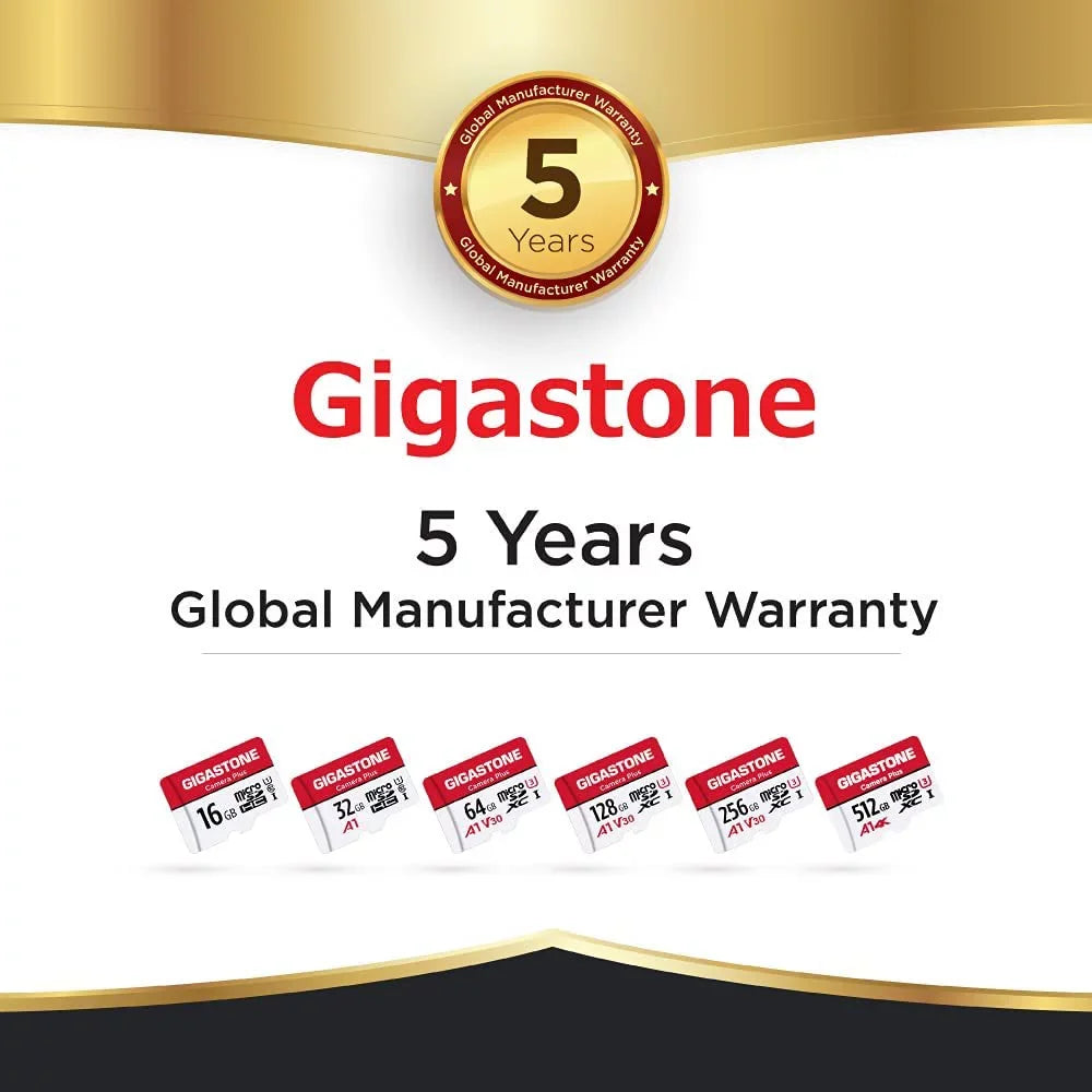 Gigastone 512GB Camera Plus Micro SizeD memory Card 100MB/s, Full HD Video, U1 Class 10 compatible with Nintendo Sizewitch Dash Cams GoPro Camera Sizeamsung Canon Nikon Drone