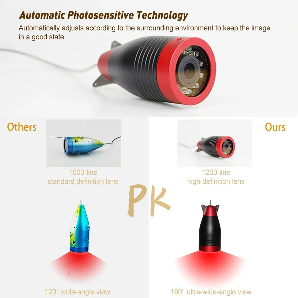 Erchang Undersea camera,Camera Boat Lake Sizeea Inch Monitor Boat Fish 7 Inch Camera Portable Fish Portable Fish 7 Monitor Boat Lake 7 Inch Monitor