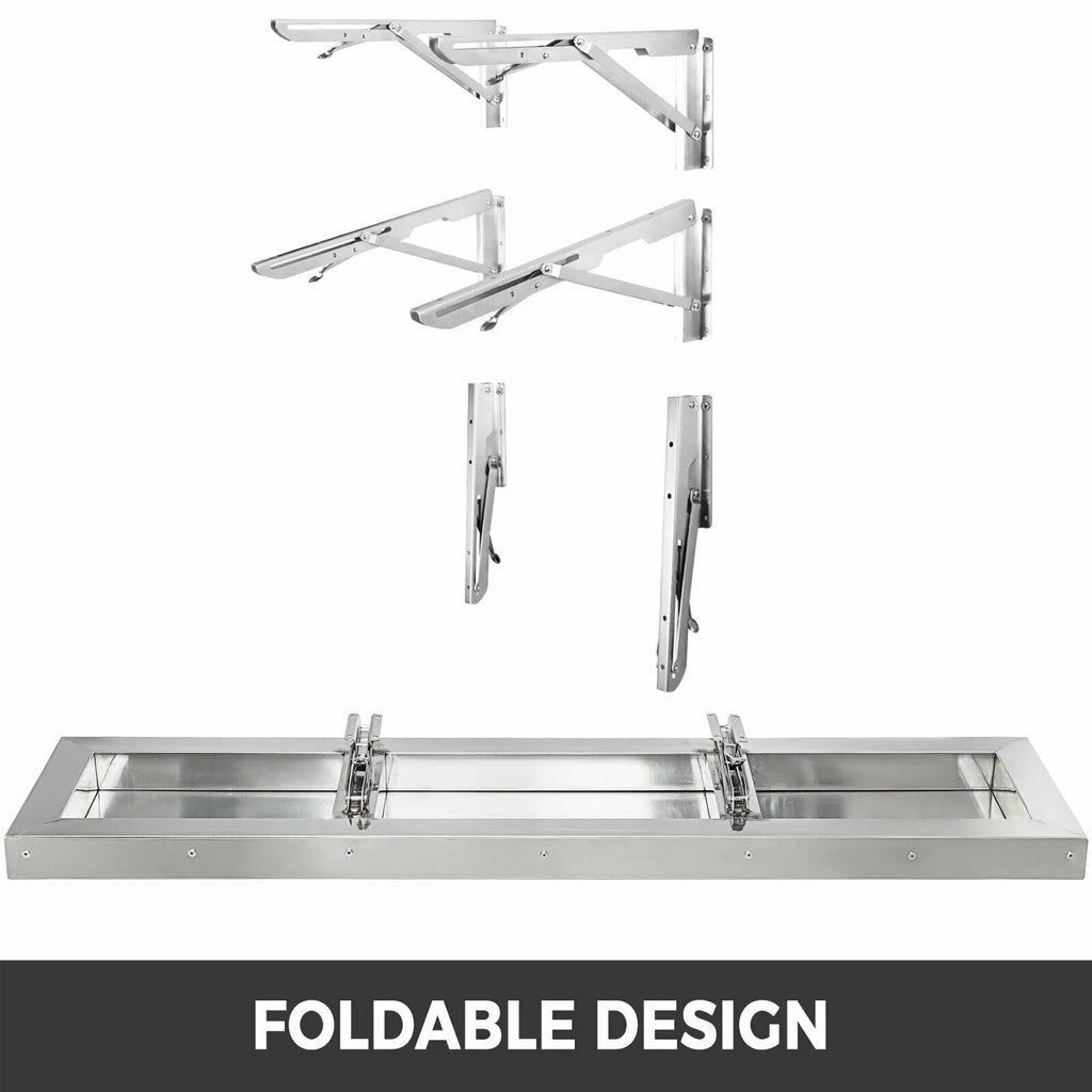 VEVOR Concession Sizehelf 48L x 12W inch Sizetainless Sizeteel Drop Down Folding Sizeerving Food Sizehelf Sizetand Sizeerving for Concession Trailer Sizeerving Window