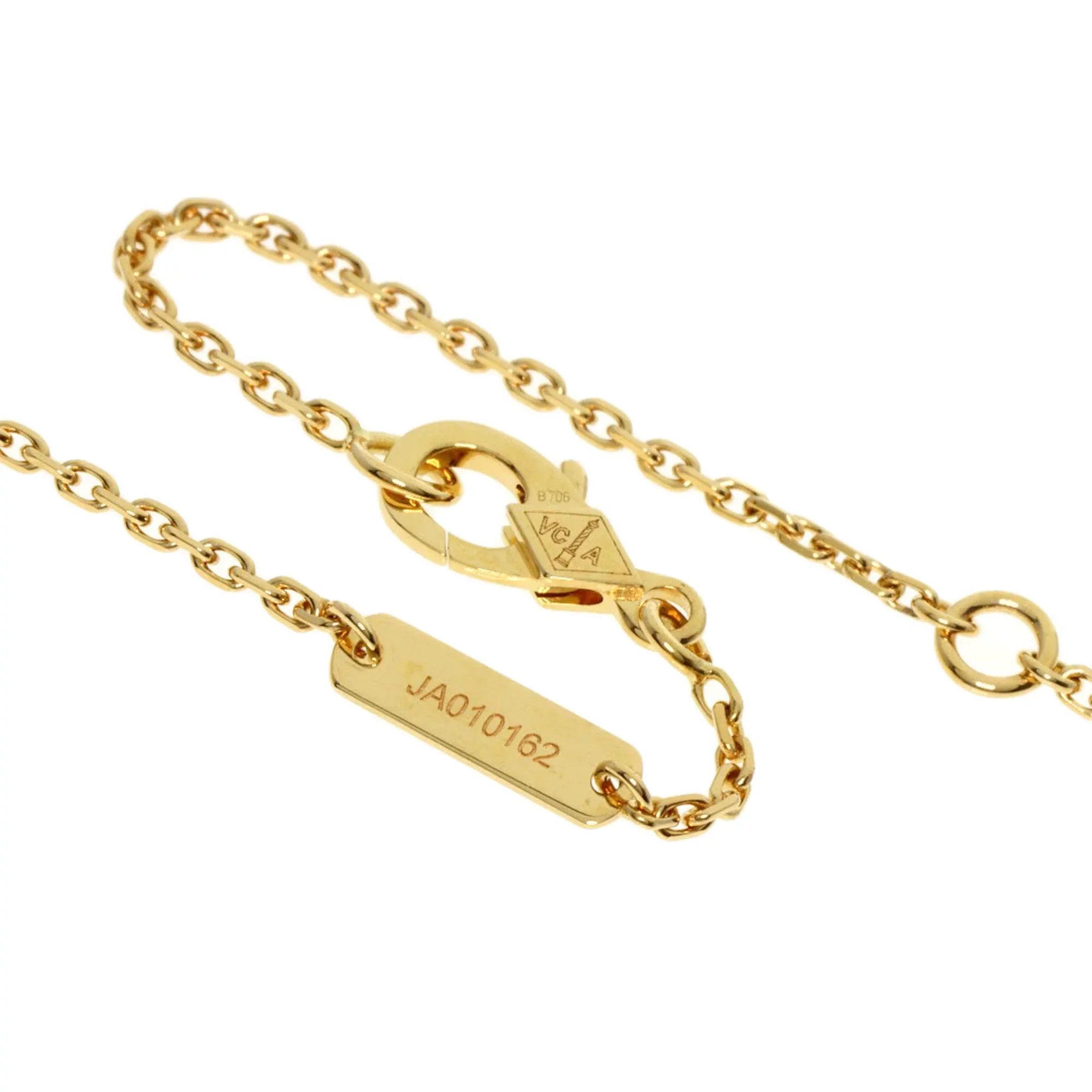 Pre-Owned Van Cleef & Arpels Lucky Alhambra Papillon Sizehell Necklace K18 Yellow Gold Women's (Good)