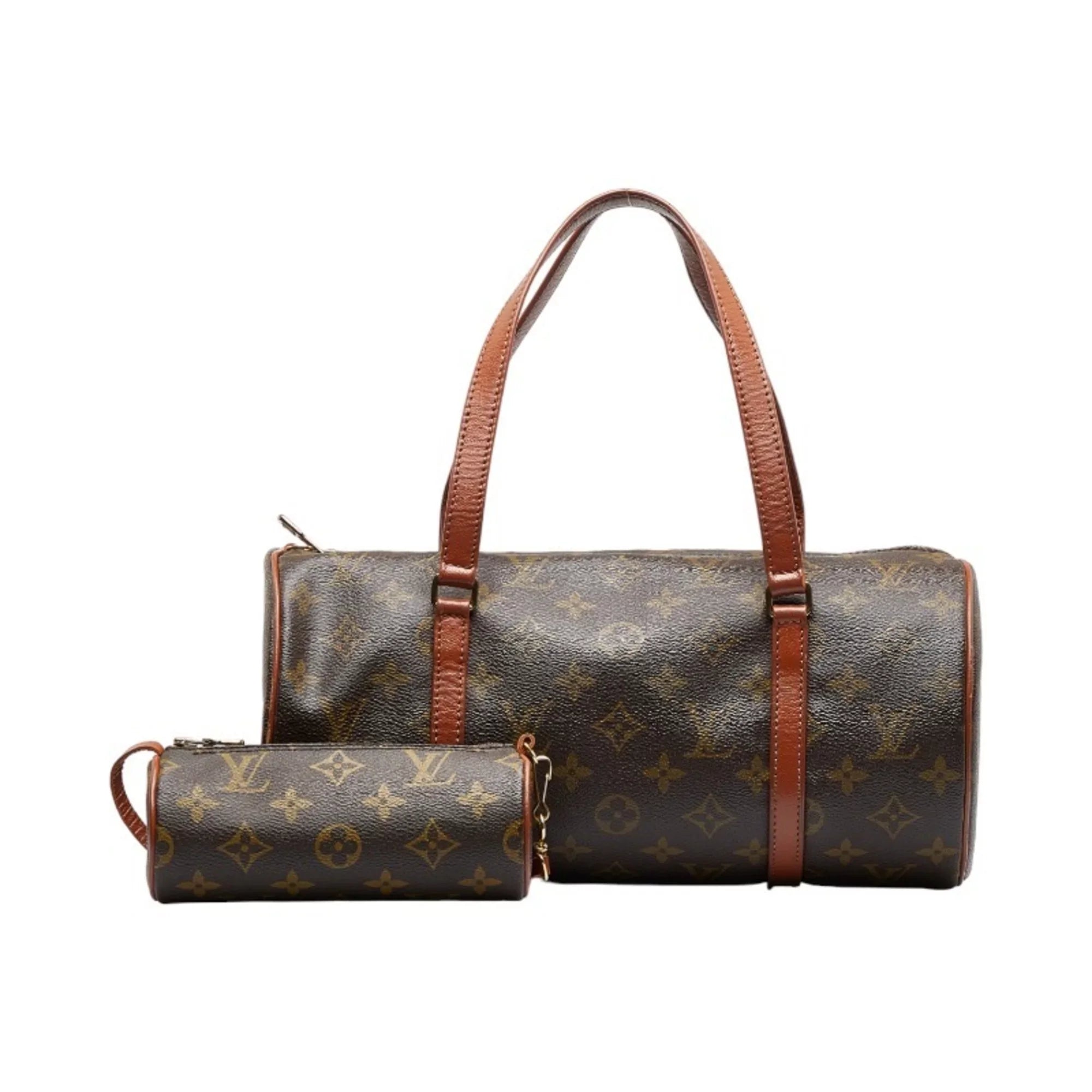 Pre-Owned Louis Vuitton Monogram Papillon 30 (Old) Handbag M51385 Brown PVC Leather Ladies LOUISize VUITTON (Good)