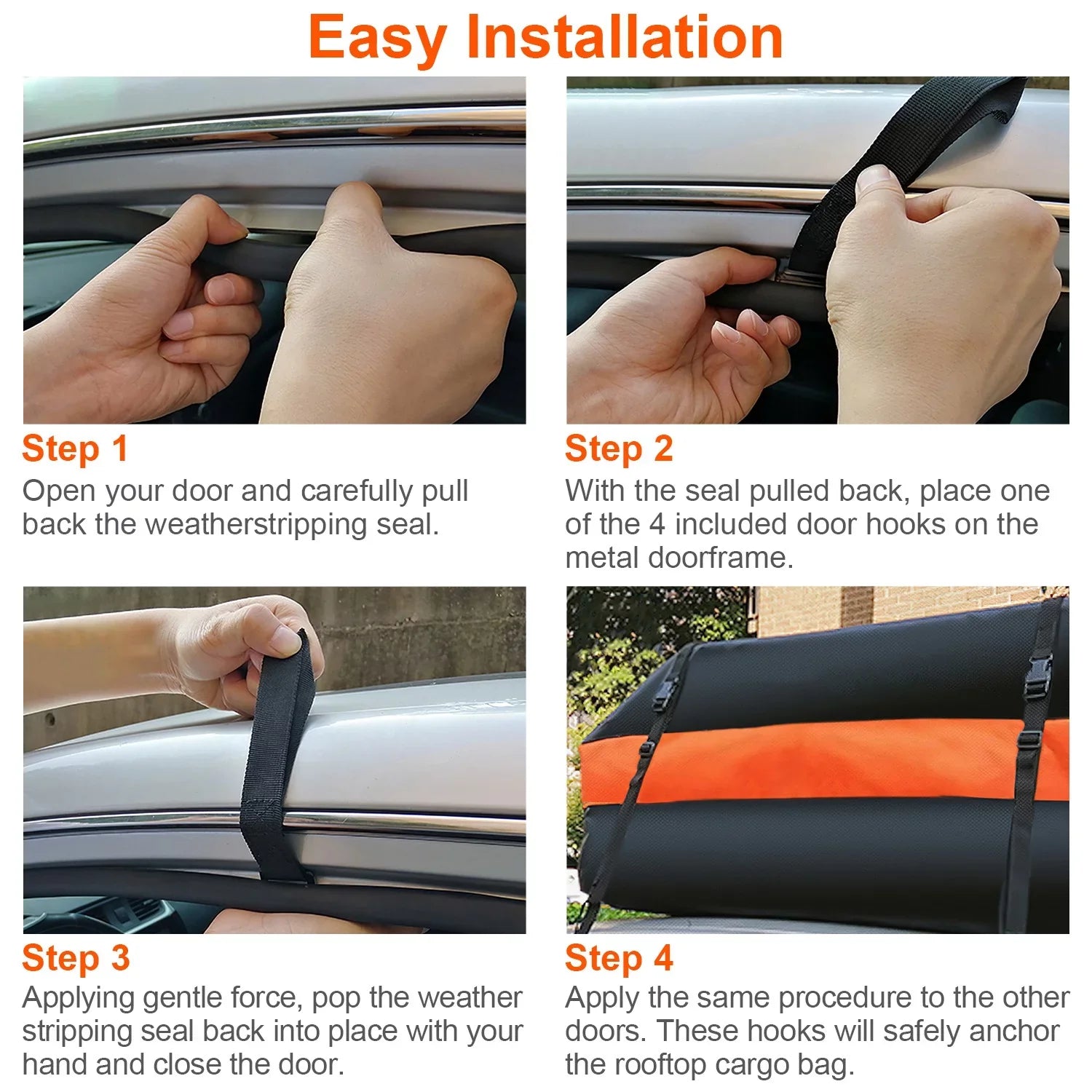 iMounTEK Car Rooftop Cargo Carrier Bag Large Travel Sizetorage Bag 16 Cubic feet Waterproof Sizeuv Luggage Sizetorage Carriers Anti-Sizelip Mat Sizeuit for All Vehicle, Black