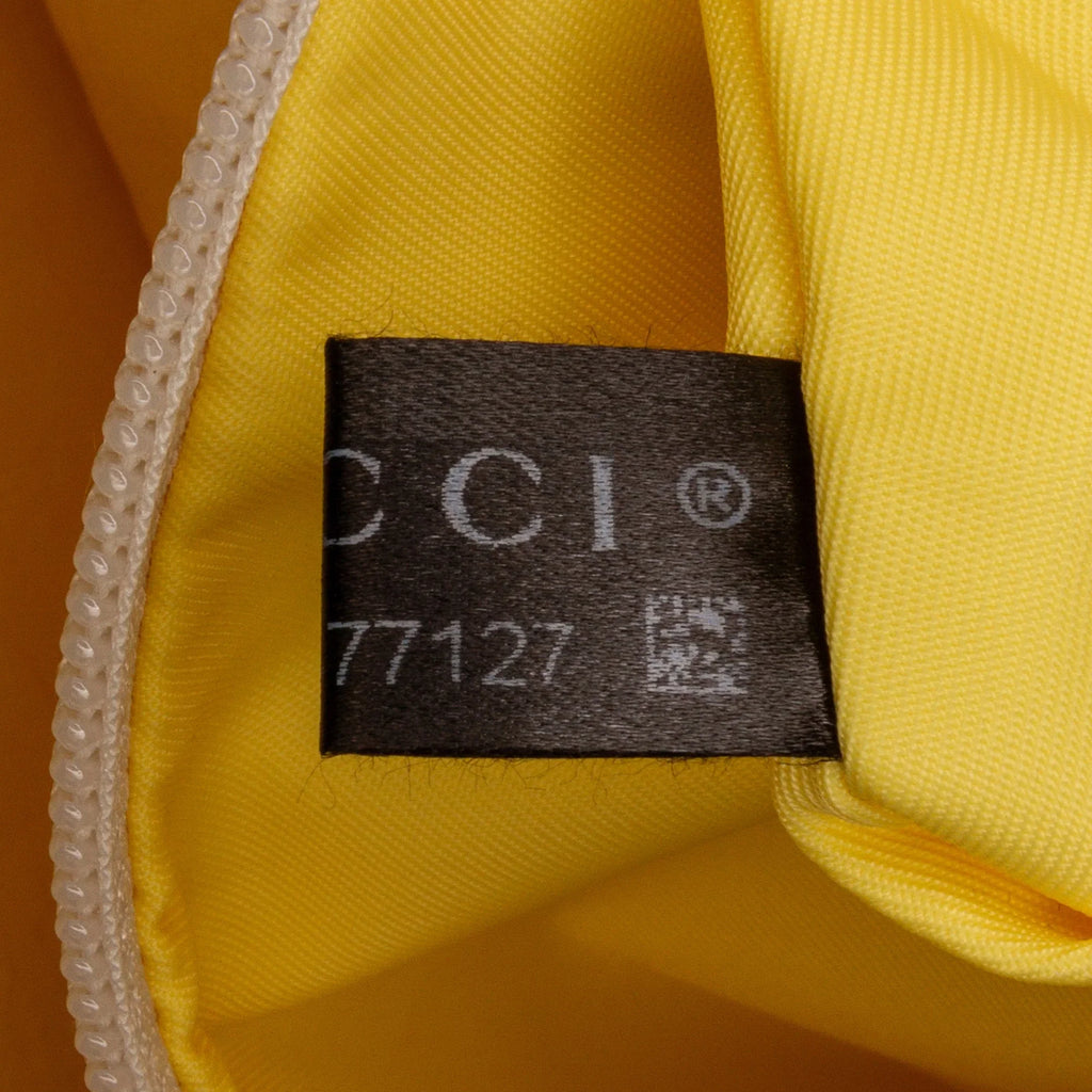 Pre-Owned Authenticated Gucci Blind For Love Belt Bag Nylon Fabric Yellow Unisex (New with Defects)