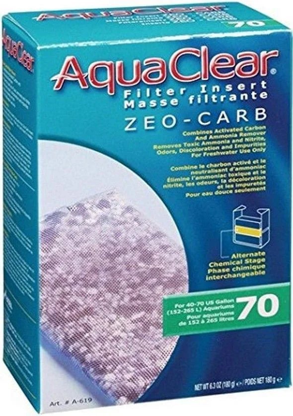 AquaClear Filter Insert - Zeo-Carb 70 gallon - (5 Pack)