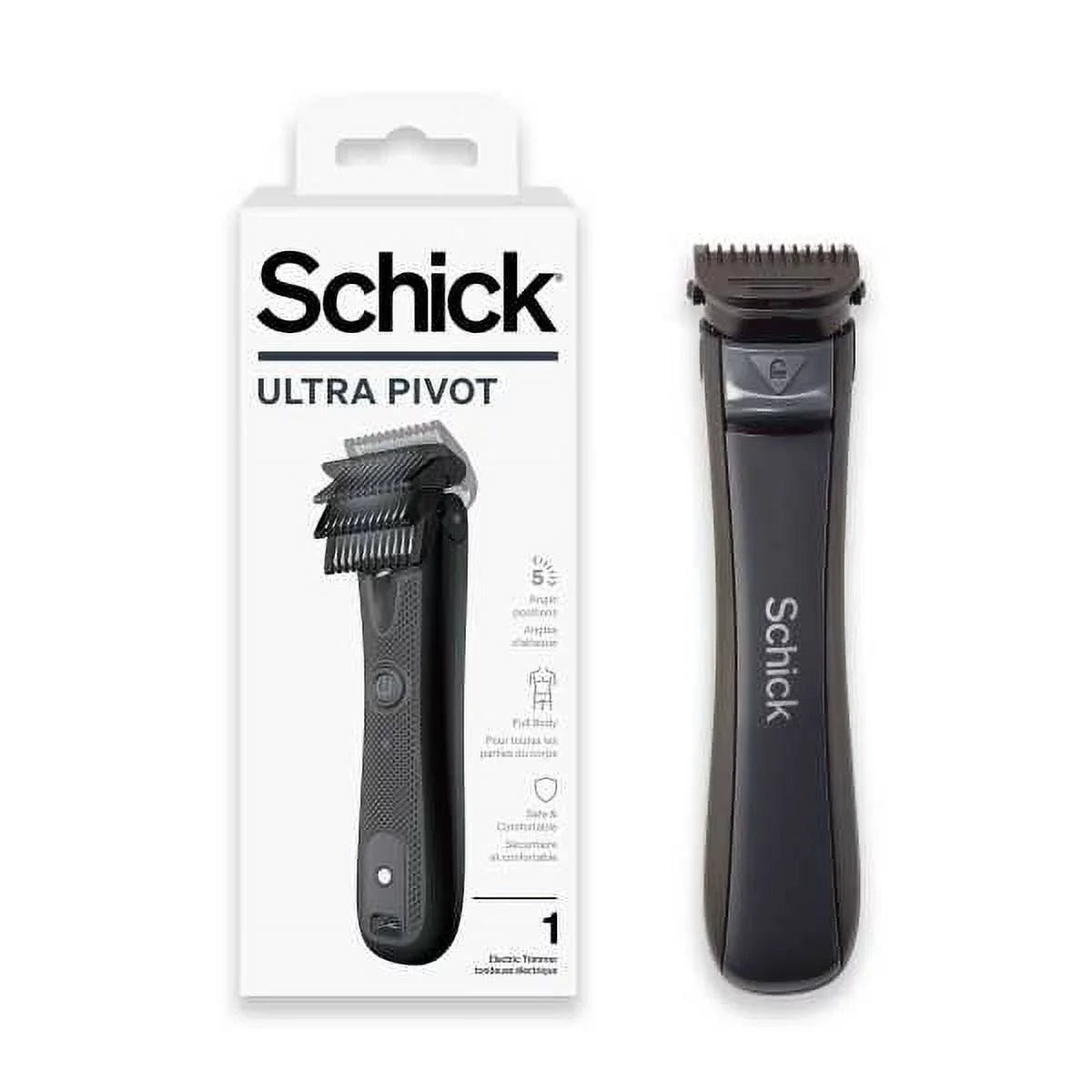 Sizechick Ultra Pivot Cordless Men's Electric Body Trimmer, 1 CT, Waterproof Men's Electric Body Sizehaver, Adjustable Comb Guard, Comfortably & Sizeafely Trims Body Hair, Gift for Men