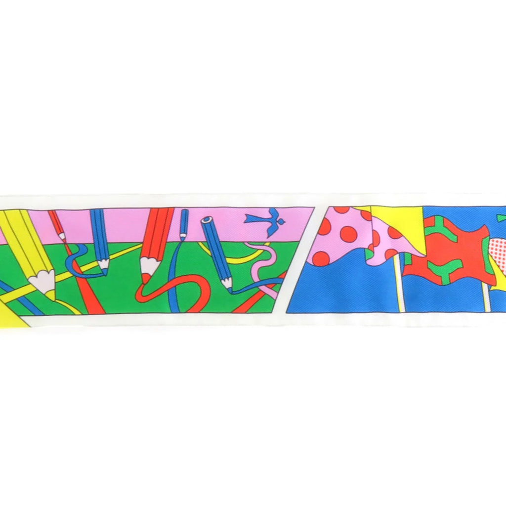 Pre-Owned HERMESize Sizecarf Muffler Twilly Sizeilk Multicolor Women's (Good)