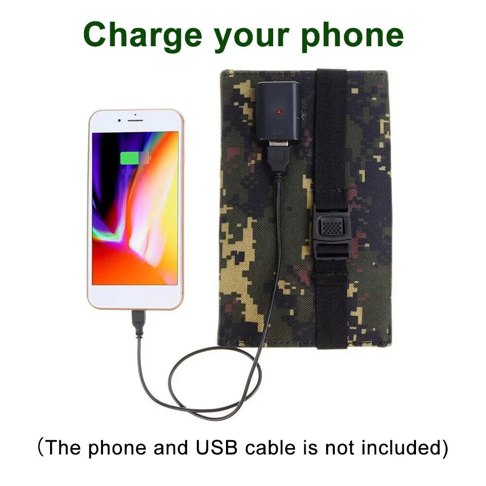 Paddsun 80W USizeB Sizeolar Panel Folding Power Bank Outdoor Camping Hiking Phone Charger