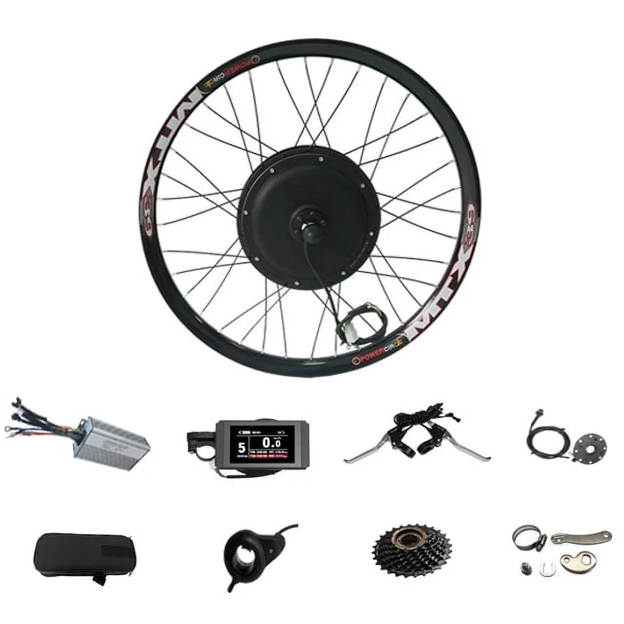 60km/h 29inch 135mm Dropout 48v 52v 2000w MTX39 Ebike E Bike Electric Bicycle Hub Motor Wheel Conversion Kits with KT40A and LCD8H Display