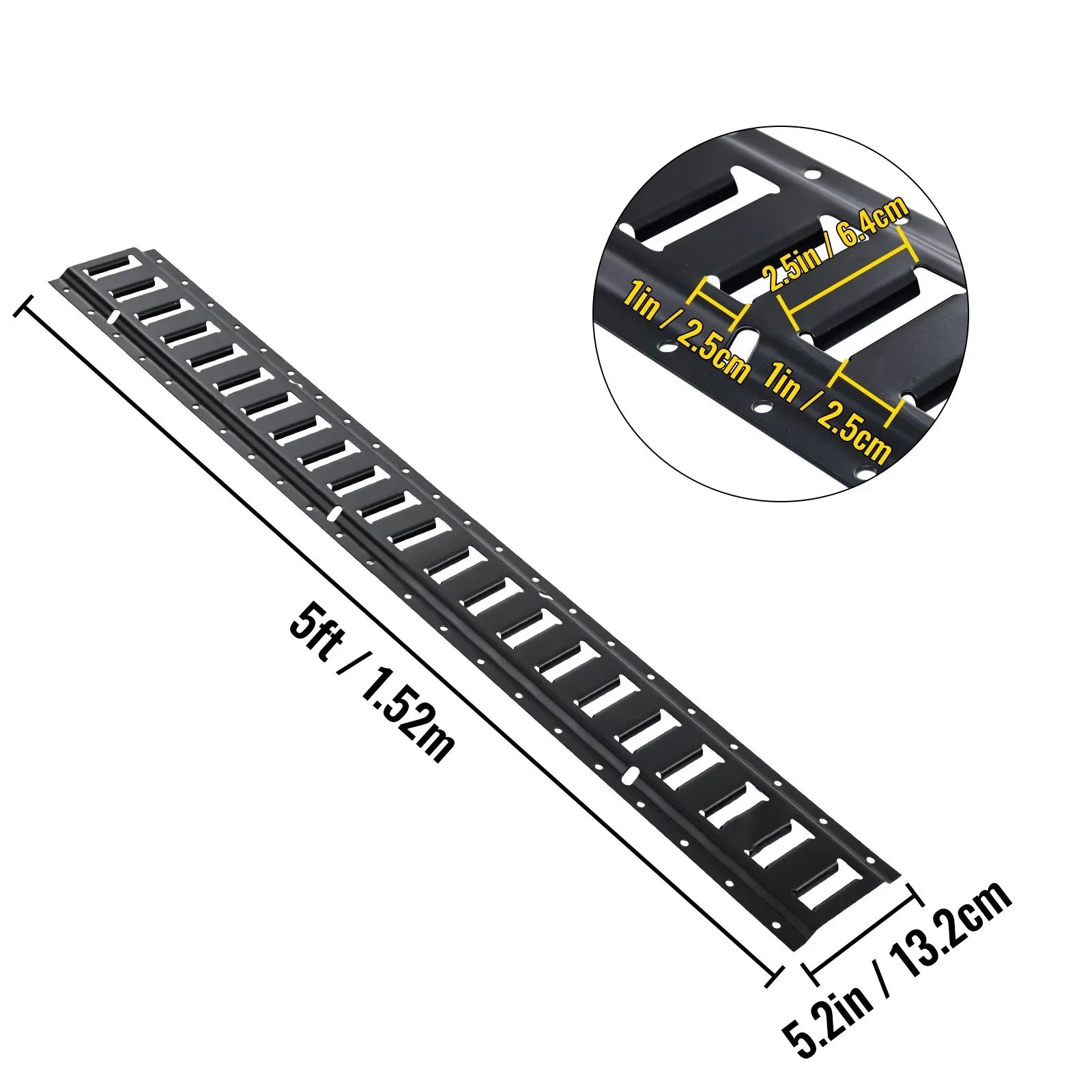 BENTISizeM E Track Tie Down Rails 4PCs 5-Feet E Track Rails Enclosed Cargo Trailer