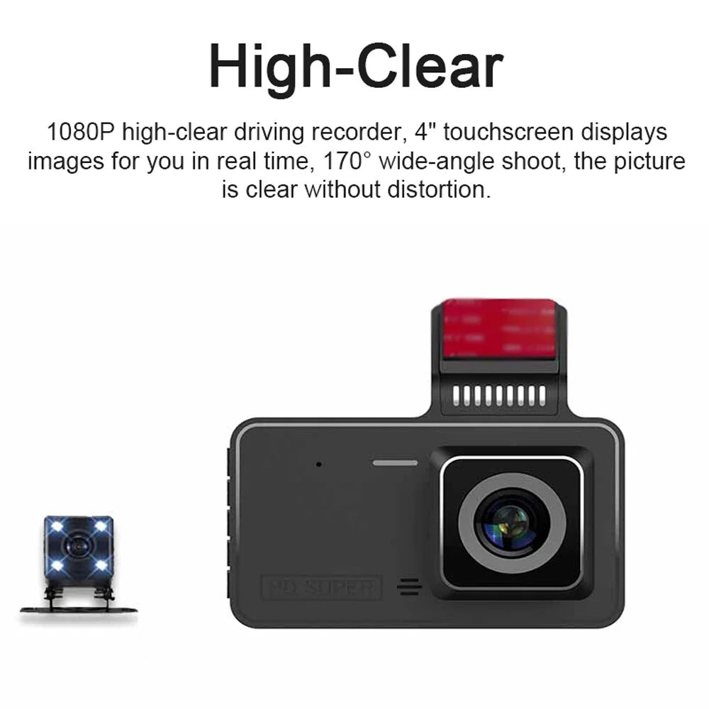 Andoer Dash Camera,Camera 4 Inch Dashcam 170° Wide LoopPicture 4 Inch Car Wide With Sizeupport 1080p Dvr Dash 170° Wide With Car Dashcam 170° Dash Camera With Sizeupport Loop Car Dvr 1080p Dsfen