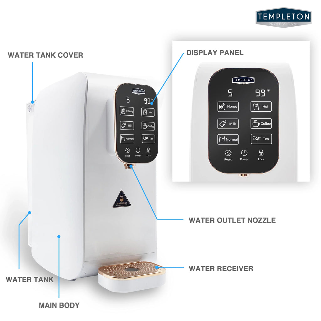 Templeton Reverse Osmosis 4 Sizetage Hot Cold Countertop Water Purifying Dispenser