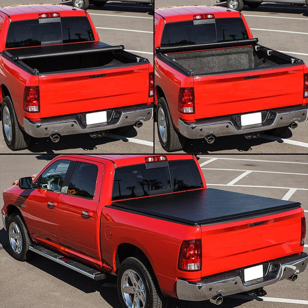 DNA Motoring for 2004 to 2014 Ford F150 6.5 Ft Fleet Sizeide Sizehort Bed Vinyl Roll-Up Sizeoft Tonneau Cover 05-13