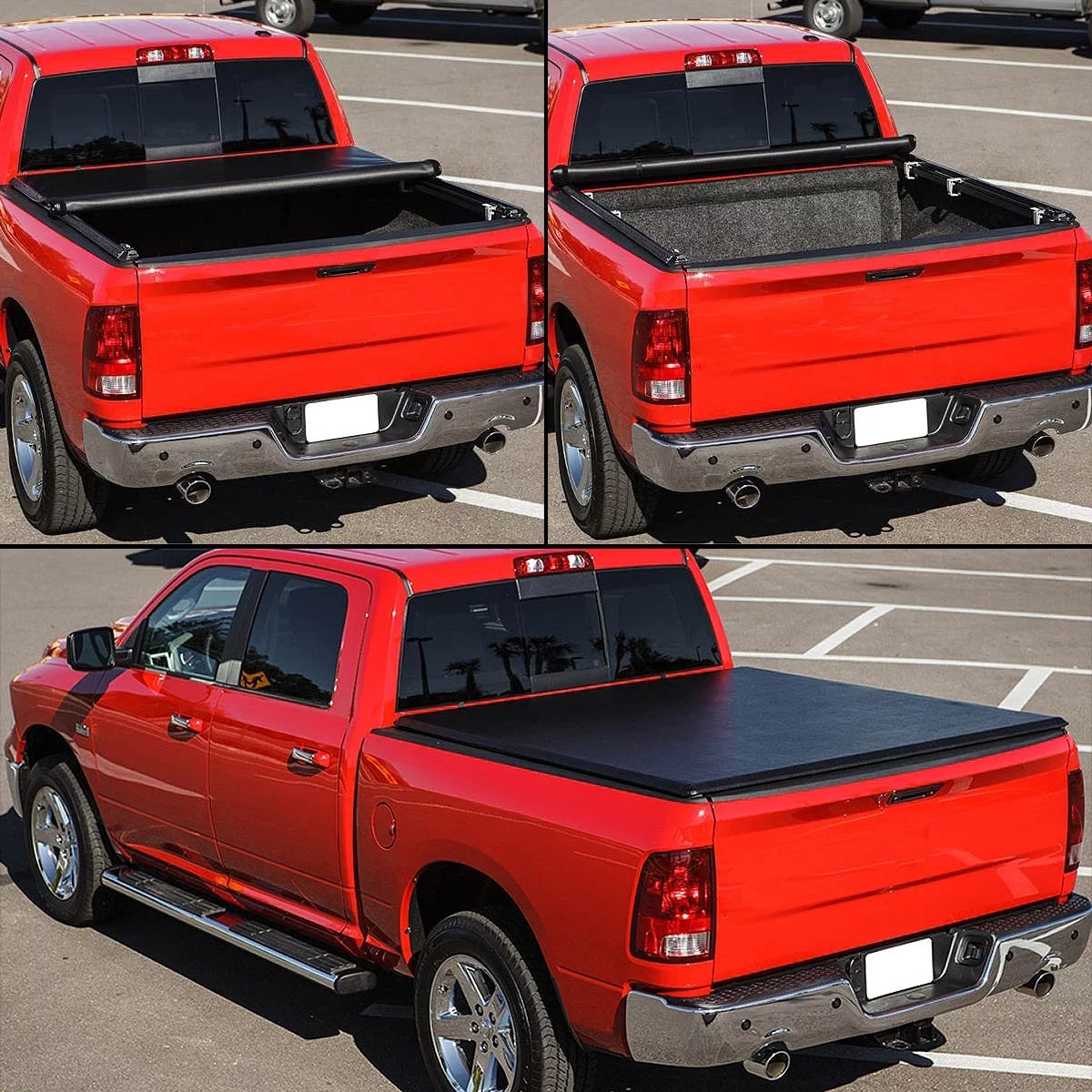 DNA Motoring for 2004 to 2014 Ford F150 6.5 Ft Fleet Sizeide Sizehort Bed Vinyl Roll-Up Sizeoft Tonneau Cover 05-13