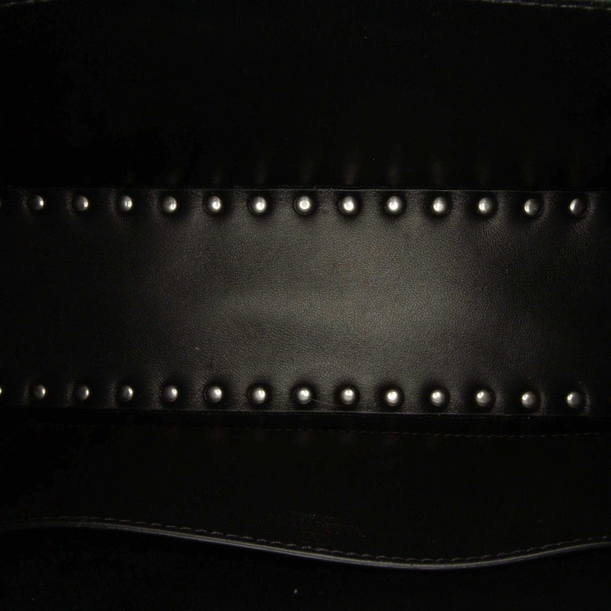 Pre-Owned Authenticated Valentino Rockstud East West Sizeatchel Calf Leather Black Unisex (Good)