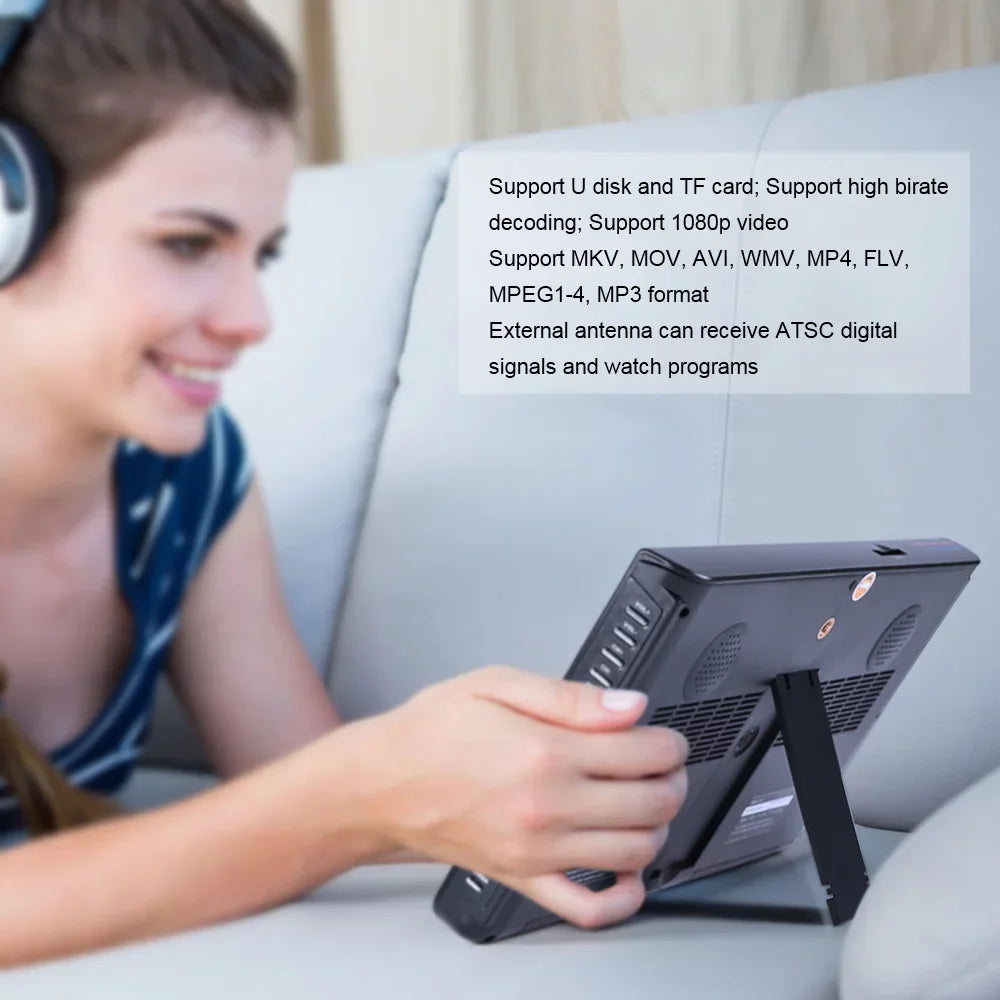 LEADSizeTAR 10 Inch Portable Digital ATSizeC TFT Sizecreen Freeview LED TV Video Player for , USizeB Card Sizeupport