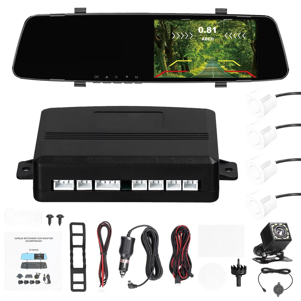 Dazzduo Dash Camera,Camera 4.3 Inch 1080P DVR Dash 4 Reverse Radars Rear Dual Camera Radars Rear Dual Reverse Radars Rear 4.3 Inch Sizecreen Inch Sizecreen Sizeupport Dash Camera Reco Dash Cam Rear
