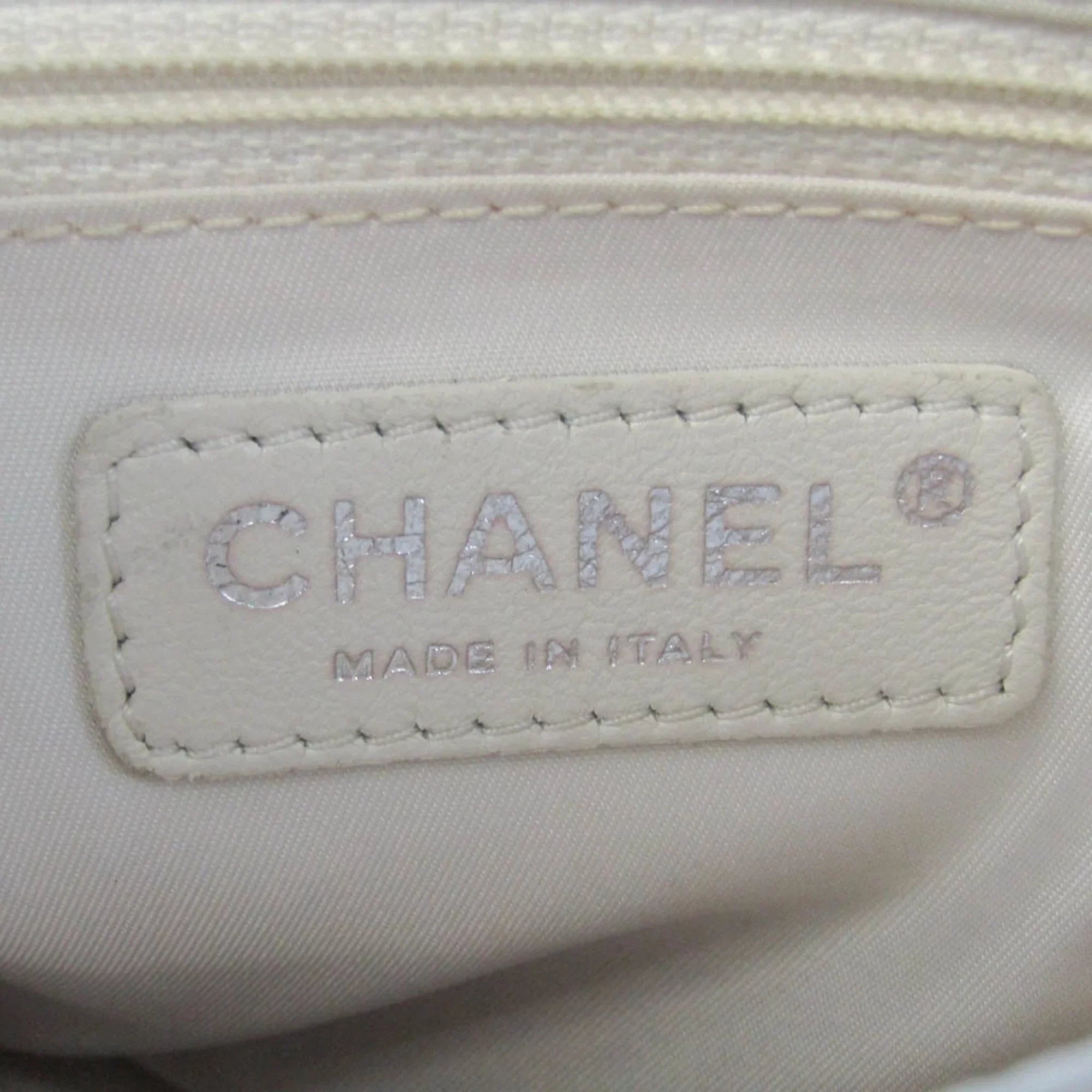 Pre-Owned Chanel Paris Biarritz PM A34208 Women's Coated Canvas,Canvas Tote Bag Gold (Good)