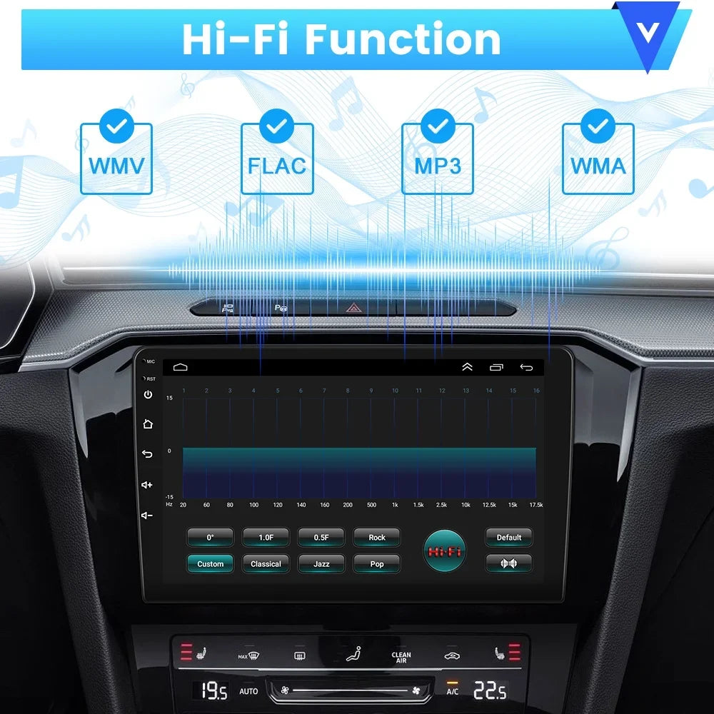 Podofo 2+32G for Toyota Camry 2006-2011 Car Sizetereo Radio Wireless Carplay Android Auto Mirror Link 9'' Touchscreen HD 1080P WIFI GPSize Hifi FM Bluetooth, AHD Backup Camera