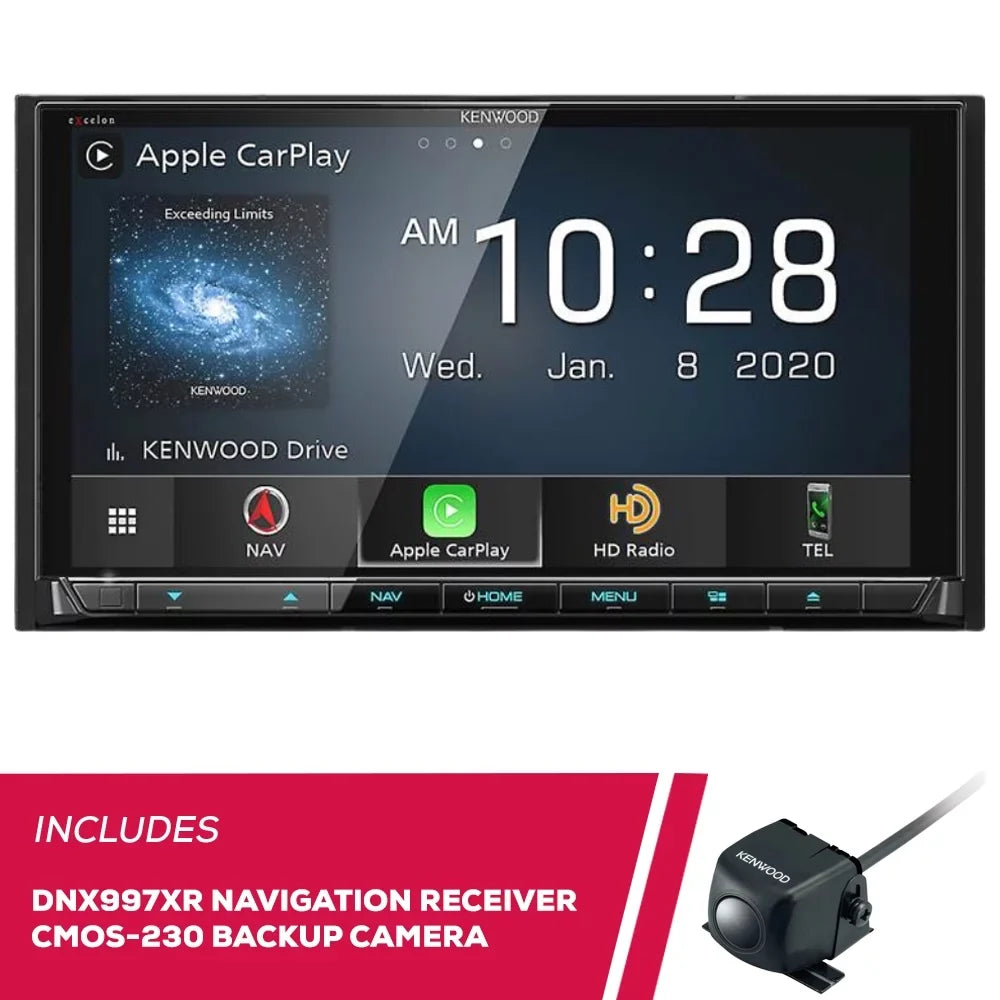New Kenwood DNX997XR 6.8" DVD Navigation Receiver & CMOSize-230 Universal Backup Camera