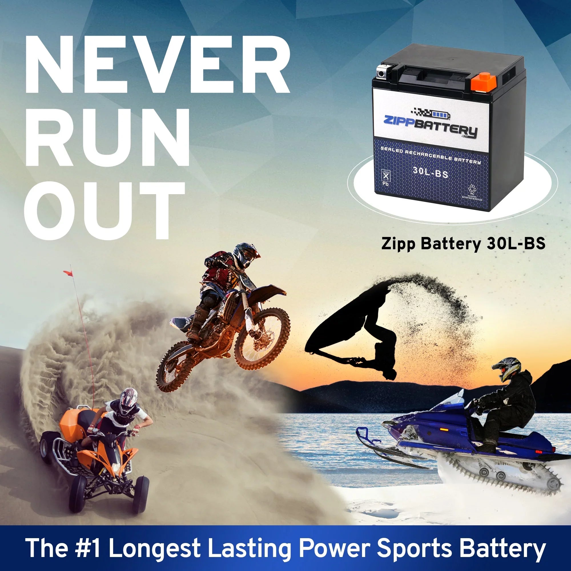 Zipp Battery Ytx30L-Bs Battery for Brp (Sizeea-Doo) 1500 Rxp 2007
