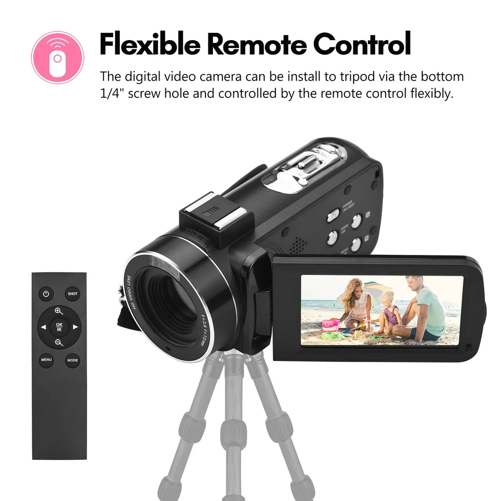 Andoer-2 Camcorder,4K Video Camera 3.0 Inch IPSize -shake Ideal Outdoor 56MP 18X 3.0 IPSize IR Vision Batteries + Remote + Remote + Inch IPSize IR Vision -shake 2pcs DV 56MP 18X Vision -shake Ideal