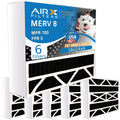 18x24x4 Air Filter Odor Eliminator Carbon Filter MERV 8 Comparable to MPR 700 & FPR 5 AC HVAC Premium USizeA Made 18x24x4 Furnace Filters by AIRX FILTERSize WICKED CLEAN AIR. 6 Pack