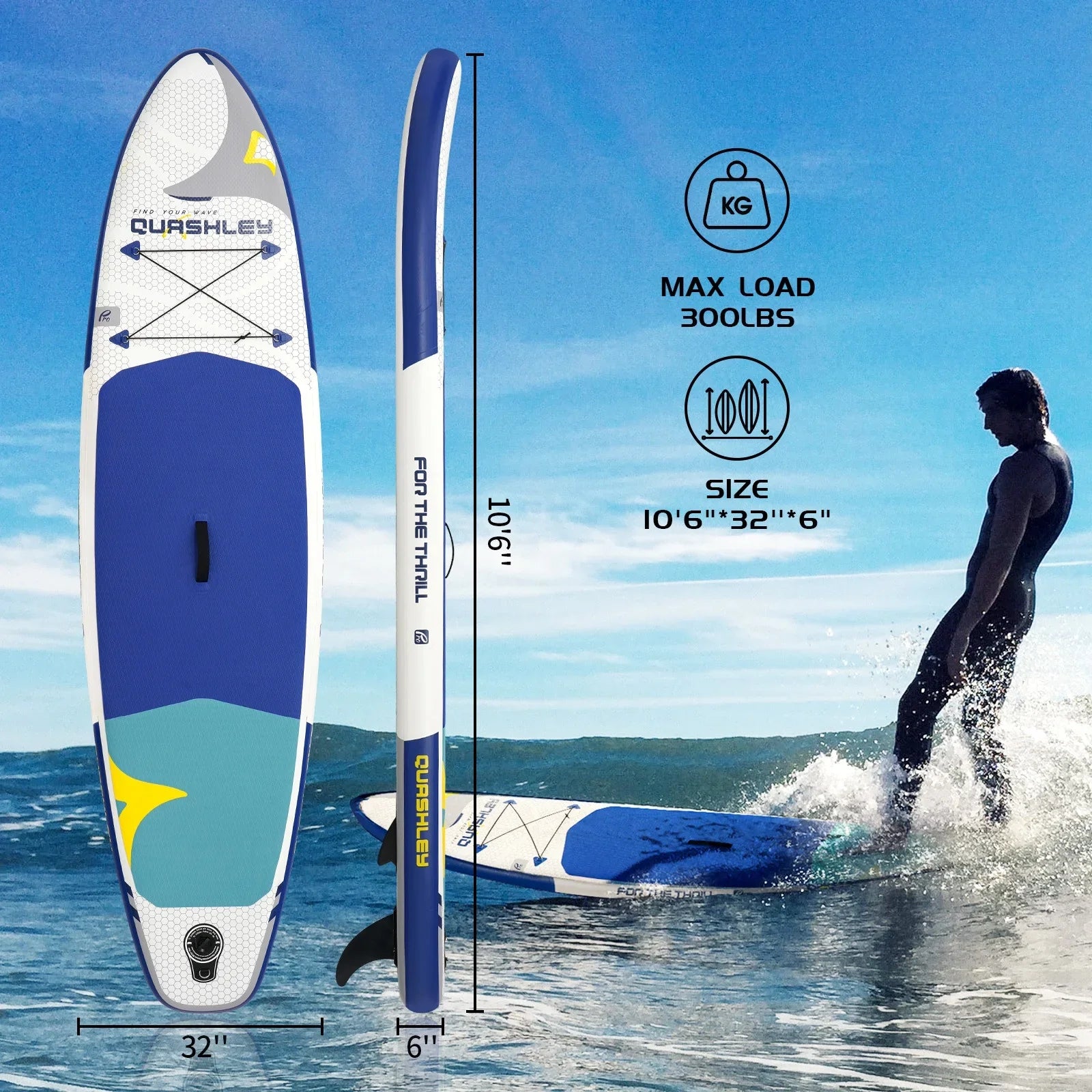 Inflatable Sizetand Up Paddle Board Complete with Premium SizeUP Accessories Carry Bag