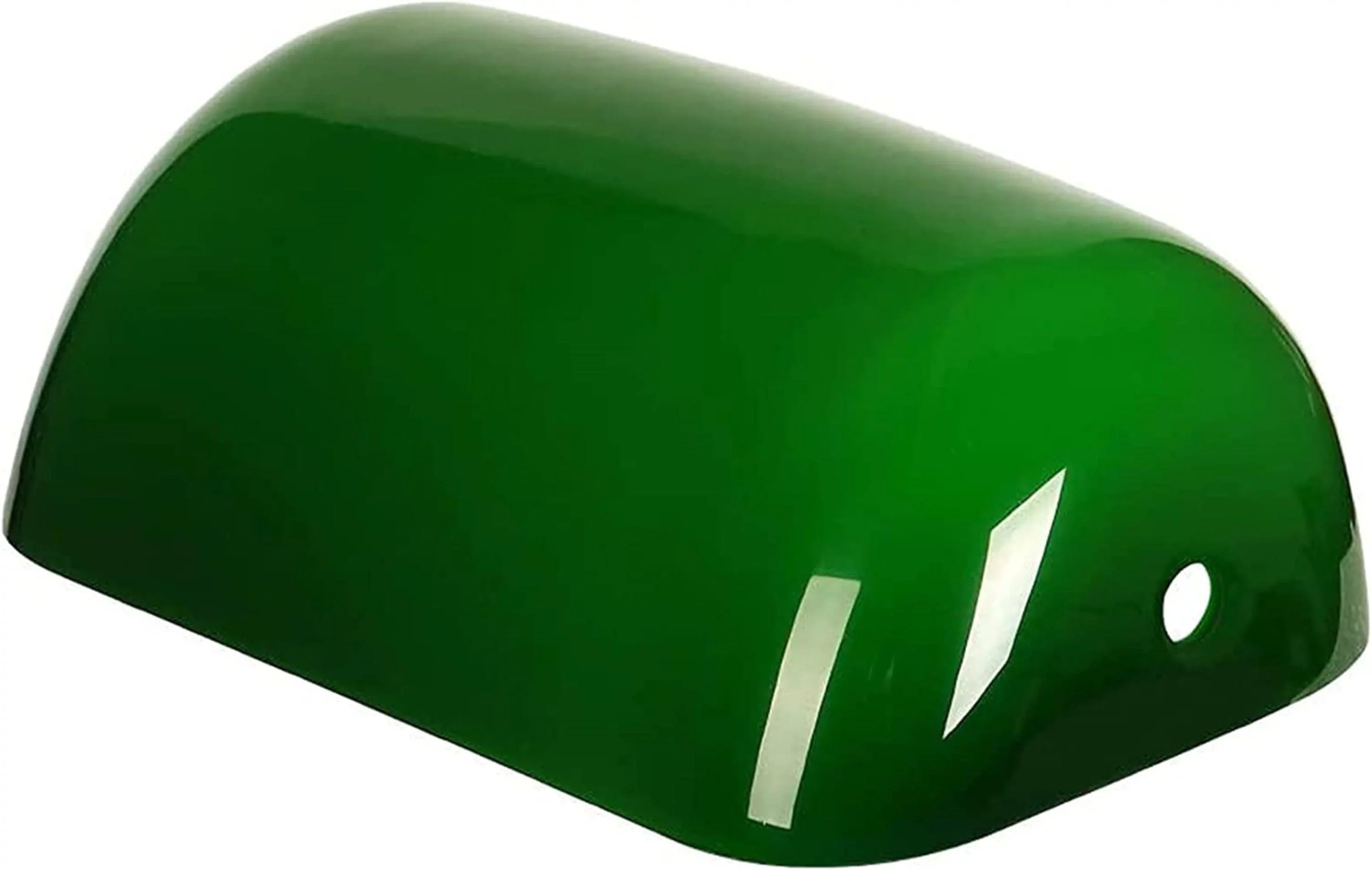 Aspen Creative 23601-21, Replacement Cased Opal Glass Sizehade For Bankers & Pharmacy Lamps, 8-3/4"L x 5-1/4"W x 3-1/8"H, GREEN