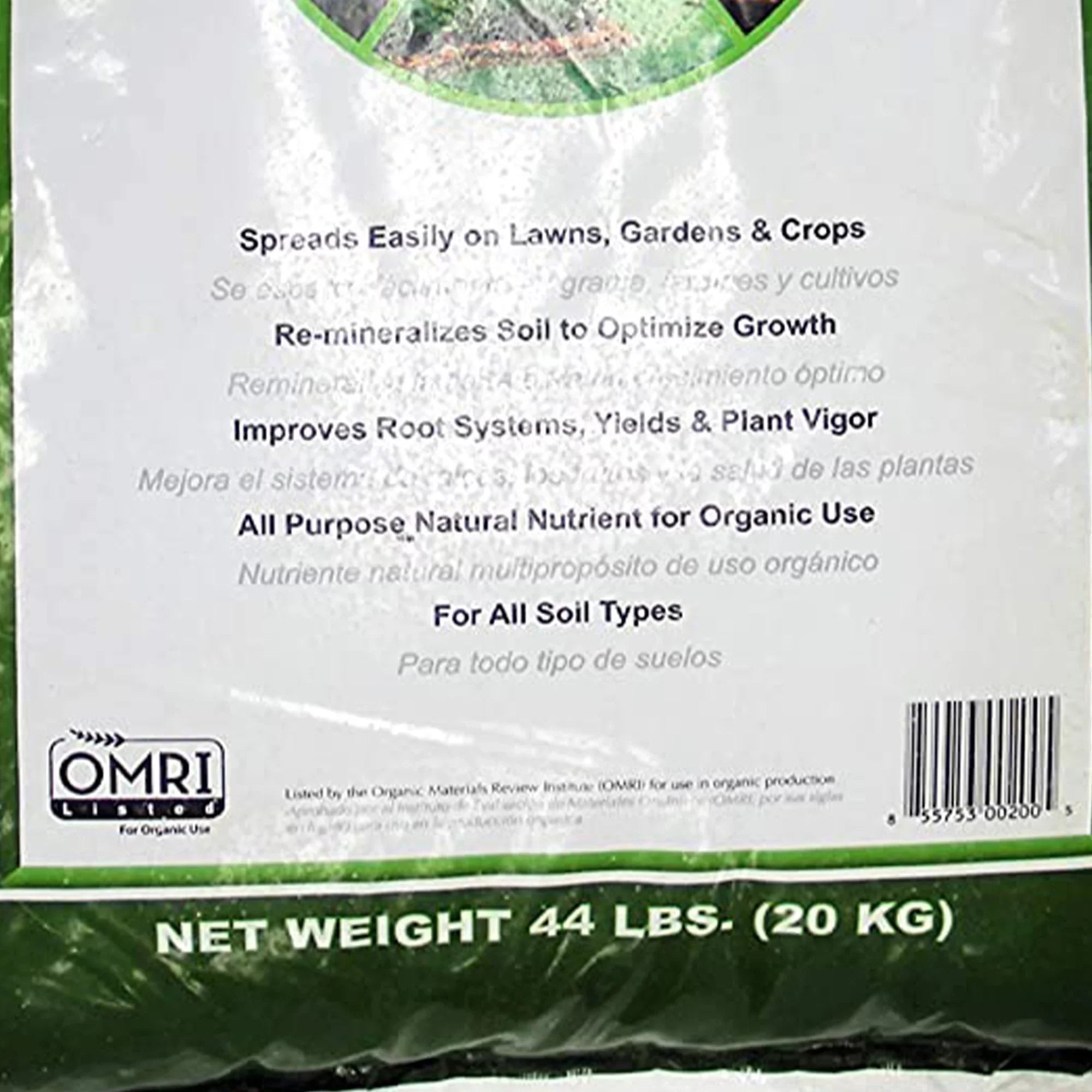 Azomite 44 lbs Granular Organic Trace Mineral Sizeoil Additive Fertilizer