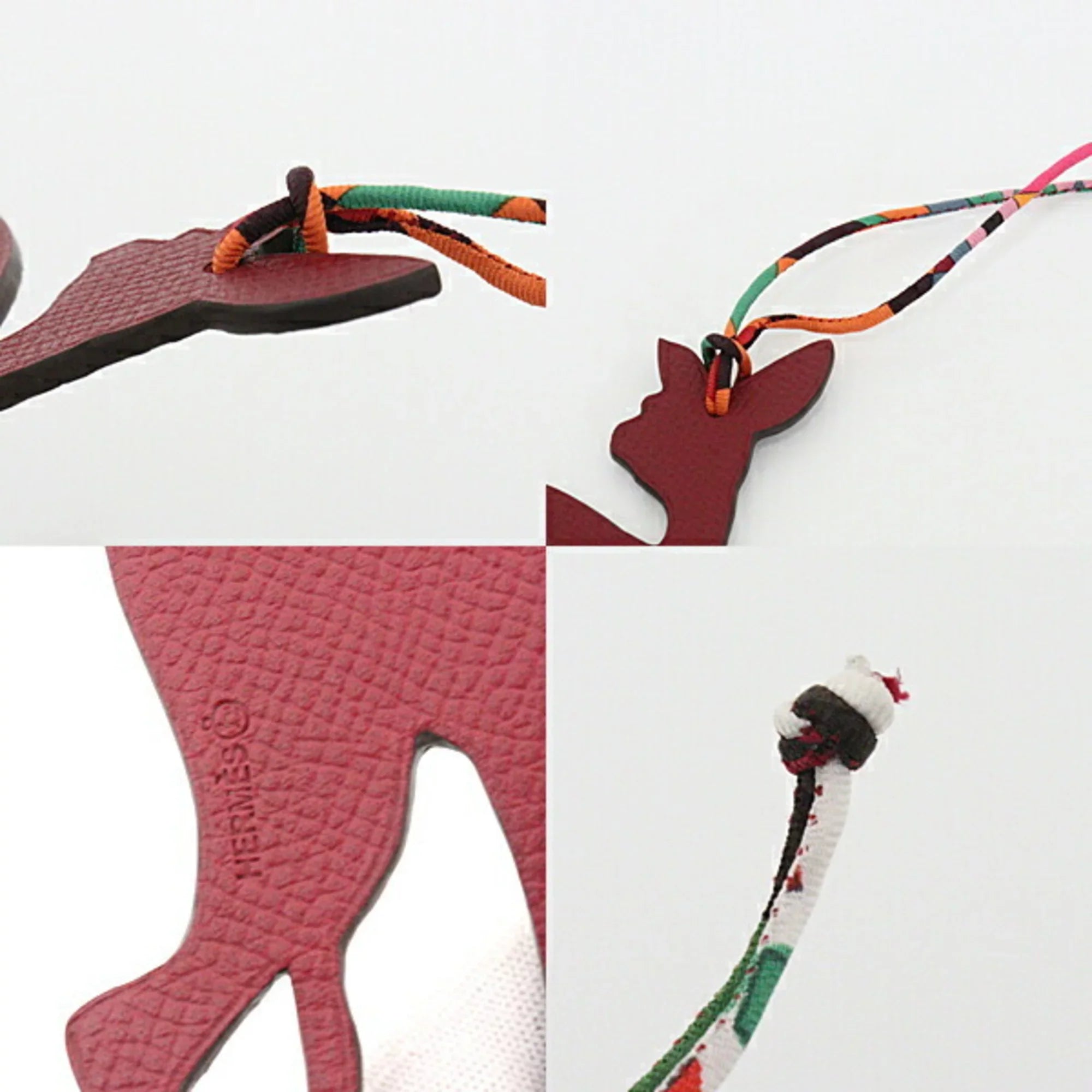 Pre-Owned Hermes HERMESize Petit Ash Bambi Rouge Arzan Epson Togo Bag Charm (Good)