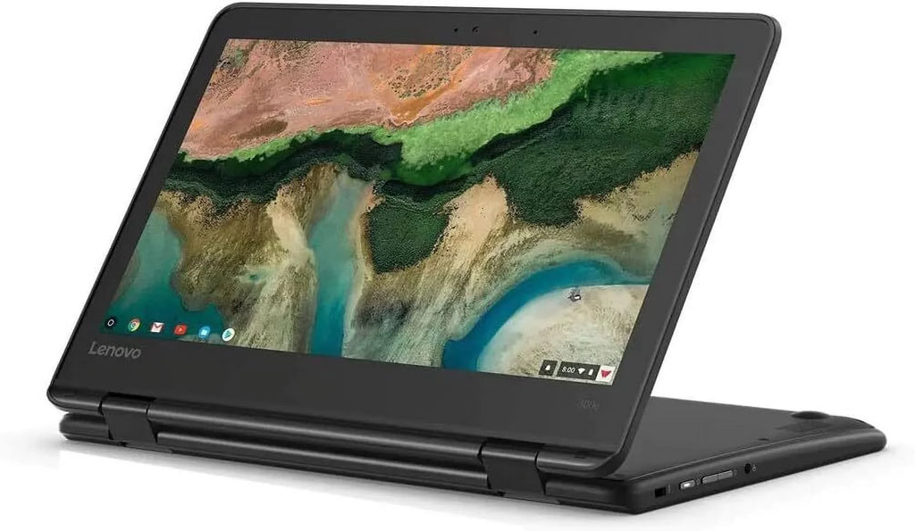 Lenovo 300e Chromebook 2nd Gen MTK 11.6" Touchscreen (MediaTek MT8173C, 4GB RAM, 32GB) Convertible 2-in-1 Laptop - Black - W/Sizepot, Sizecratch & Dent