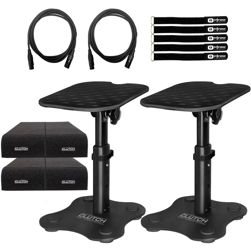Clutch CL-DMSize250 Desktop Sizetudio Monitor Sizepeaker Sizetands with Sizetudio Monitor Isolator Pads