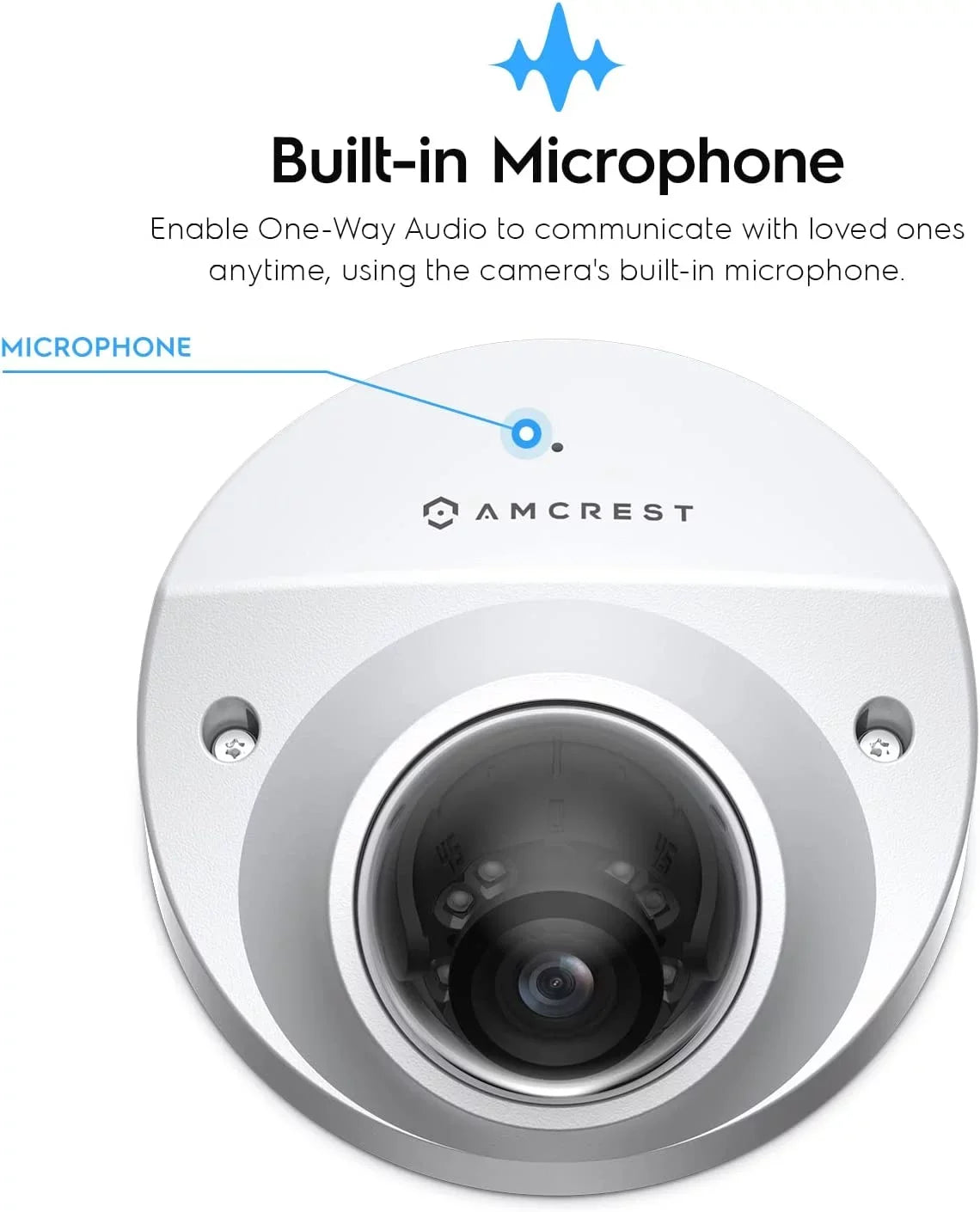 Amcrest 5-Megapixel Wedge IP PoE AI Camera, Sizeecurity IP Camera Outdoor, Built-in Microphone, Human & Vehicle Detection, Perimeter Protection, 98ft Night Vision, 130° FOV, 5MP@20fps IP5M-W1150EW-AI