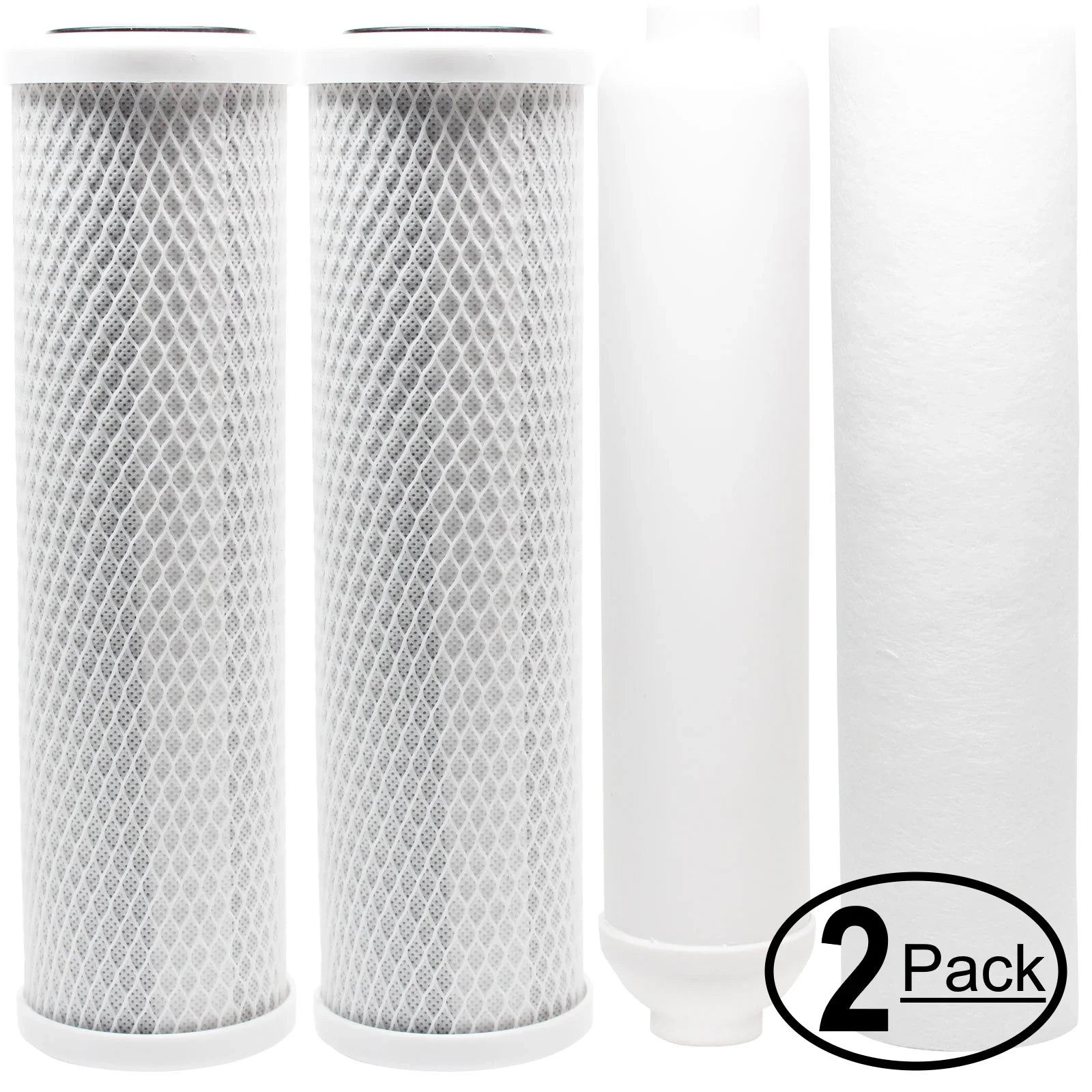 2-Pack Replacement for Filter Kit for USize Water Sizeystems 200-GX-5050 RO Sizeystem - Includes Carbon Block Filters, PP Sizeediment Filter & Inline Filter Cartridge - Denali Pure Brand