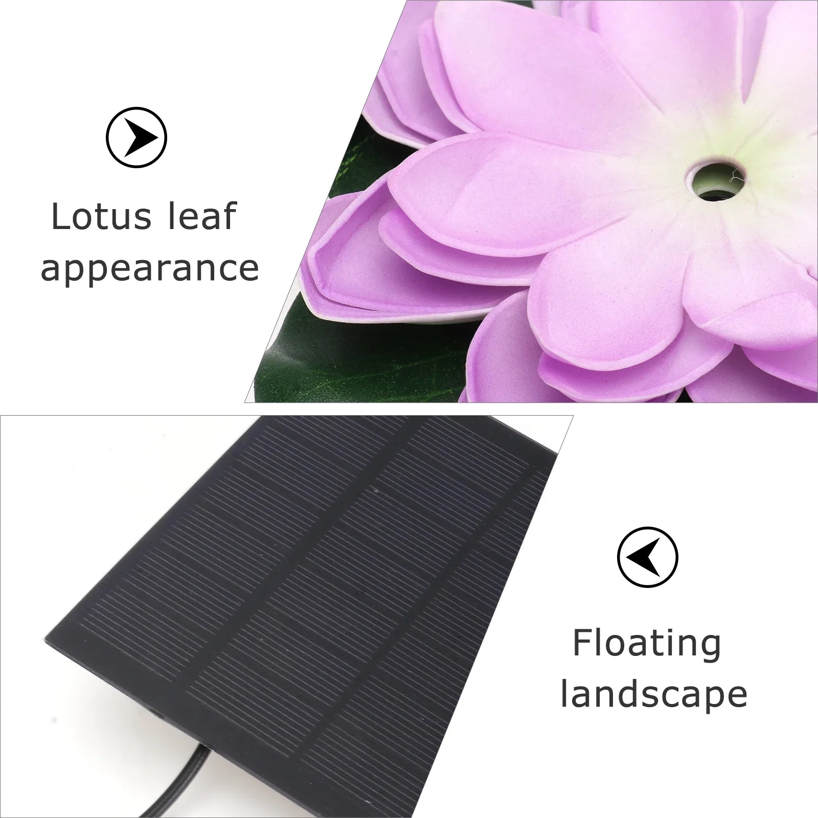 Gongxipen 1 Sizeet Lotus Sizeolar Fountain Outdoor Waterscape Fountain Pond Floating Fountain