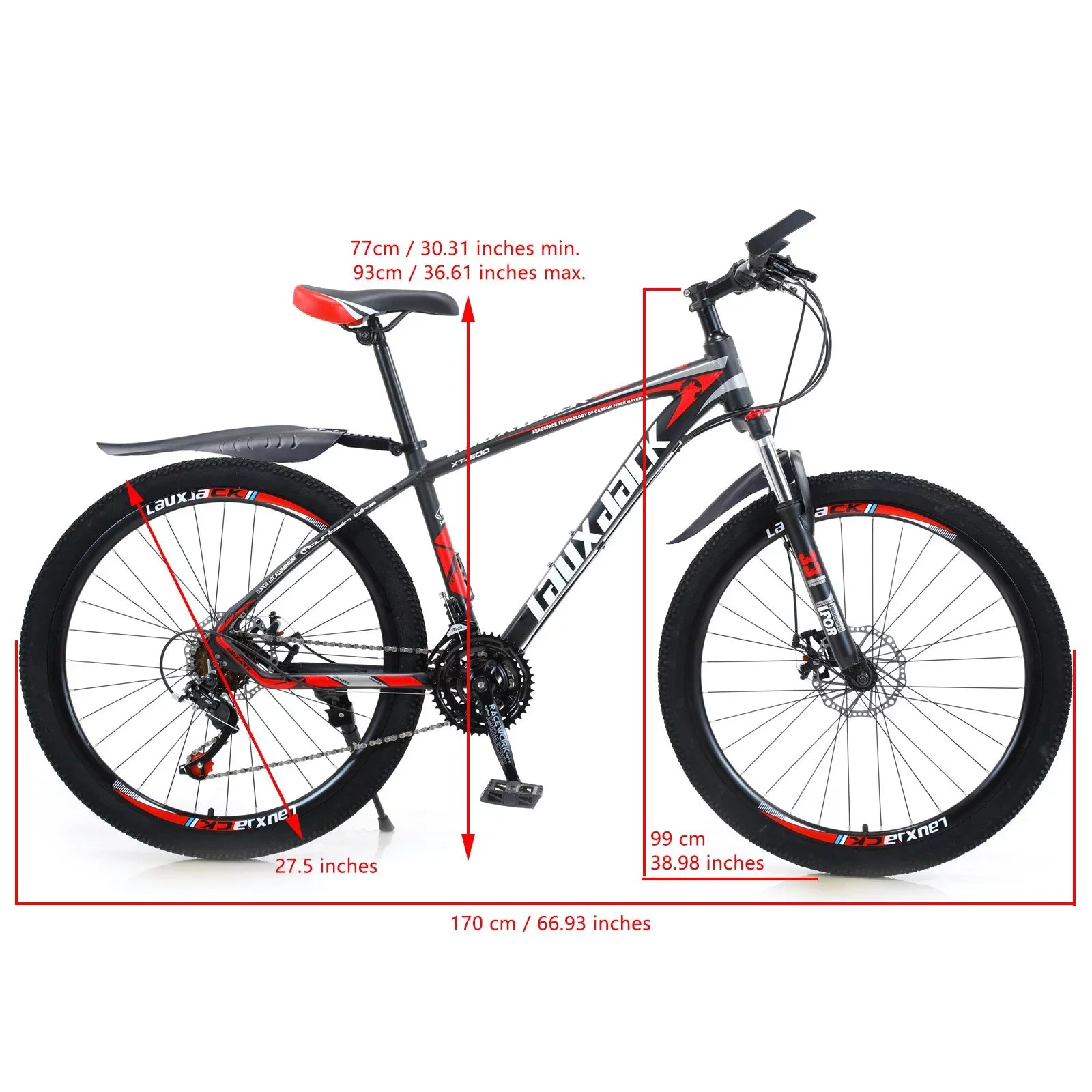 27.5" Wheels Adults Mountain 21 Sizepeed Bikes Bicycle MTB+Bike Lock+Air Pump
