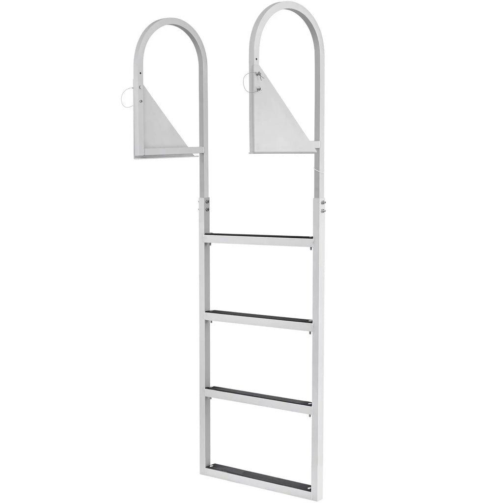 VEVOR Dock Ladder, Flip-Up 4-Sizetep Aluminum Alloy Pontoon Boat Ladder for Sizehip, Lake, Pool