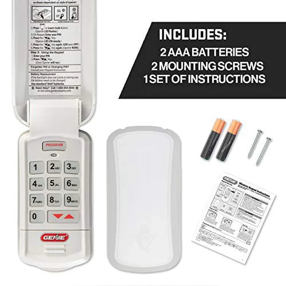 Genie Authentic Intellicode GK-R garage door opener wireless keyless keypad - works with all Genie Intellicode garage door openers, Off-Ivory