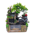 Classical Rockery Fountain with Led Lamp Glass Ball for Indoor Decor + Atomizer