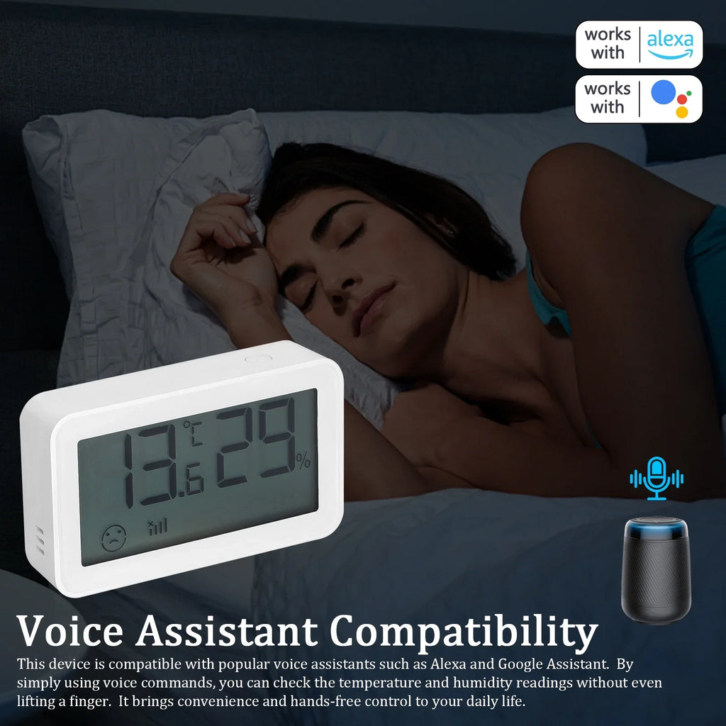 Bisofice Thermo-Hygrometer,Thermometer Temperature Humidity Time Display Compatible Humidity With Compatible With And Indicator / Time Display Compatible With Bt Indoor Office Baby Room