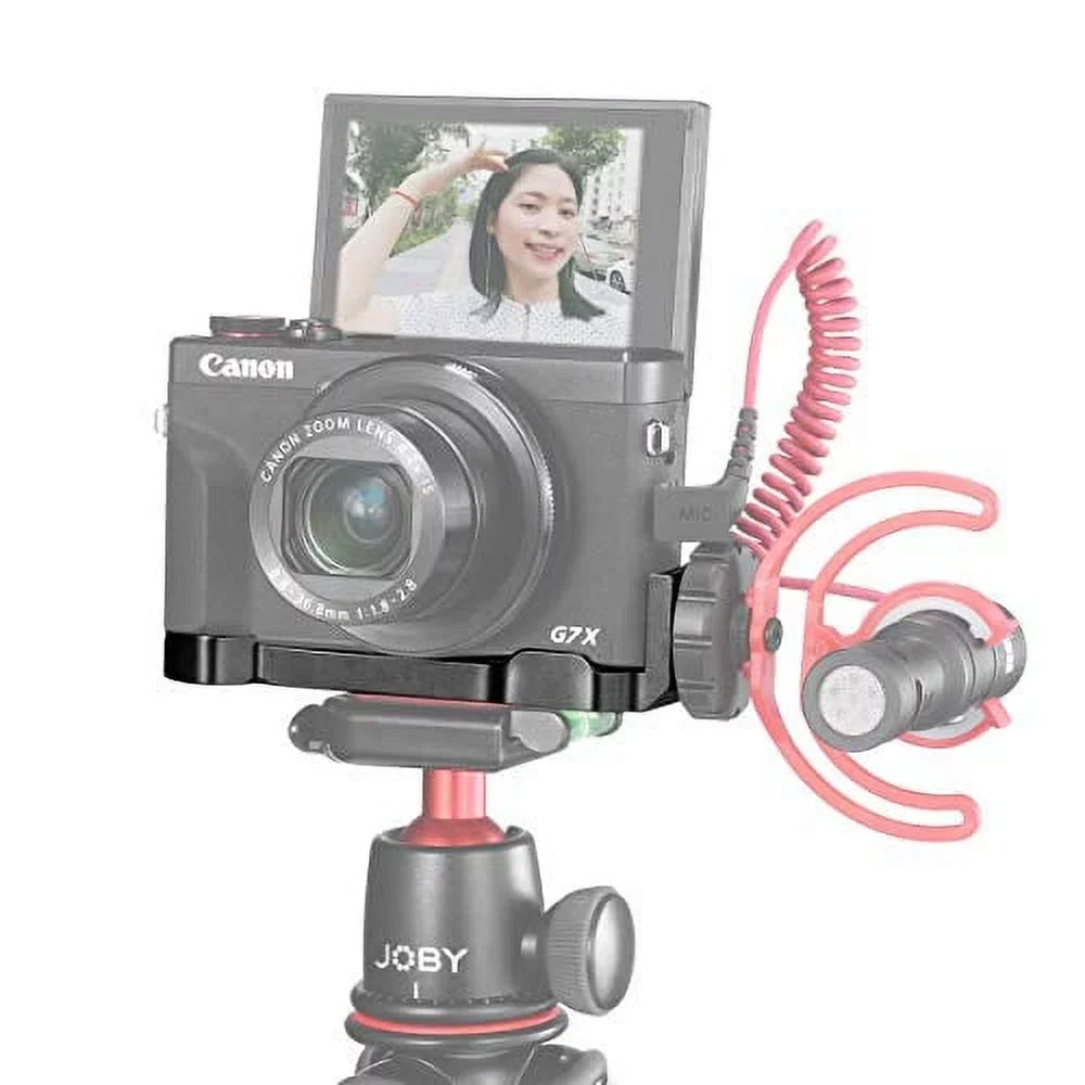 UURig G7X Mark III Vlog Camera Cold Sizehoe Extension Microphone Sizeide Mount for Canon G7X Mark III Camera, 1/4" Tripod Mount, Vlogging Accessories - R016 C-G7X