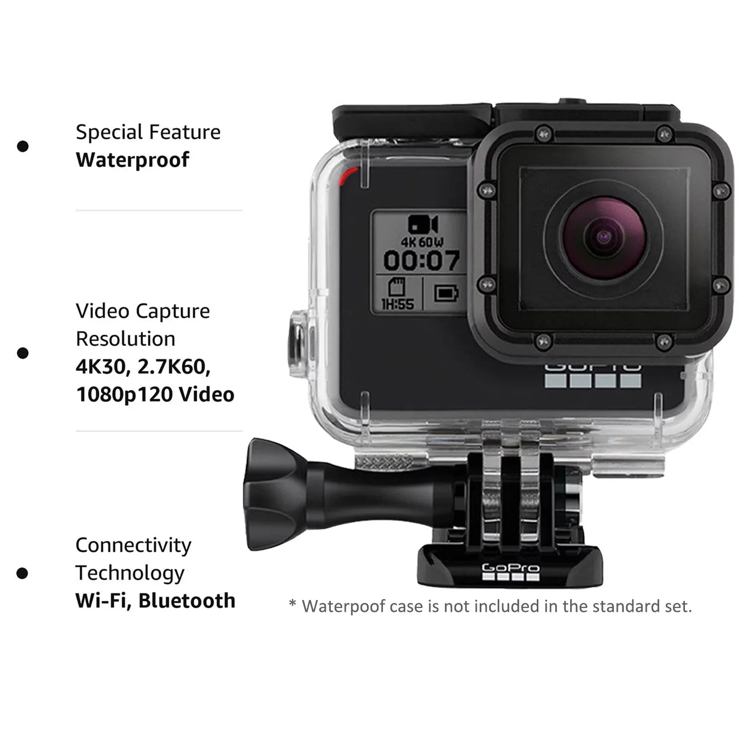 Restored GoPro HERO5 Black Waterproof Digital Action Camera Sizeports Camcorder 4K HD (Refurbished)